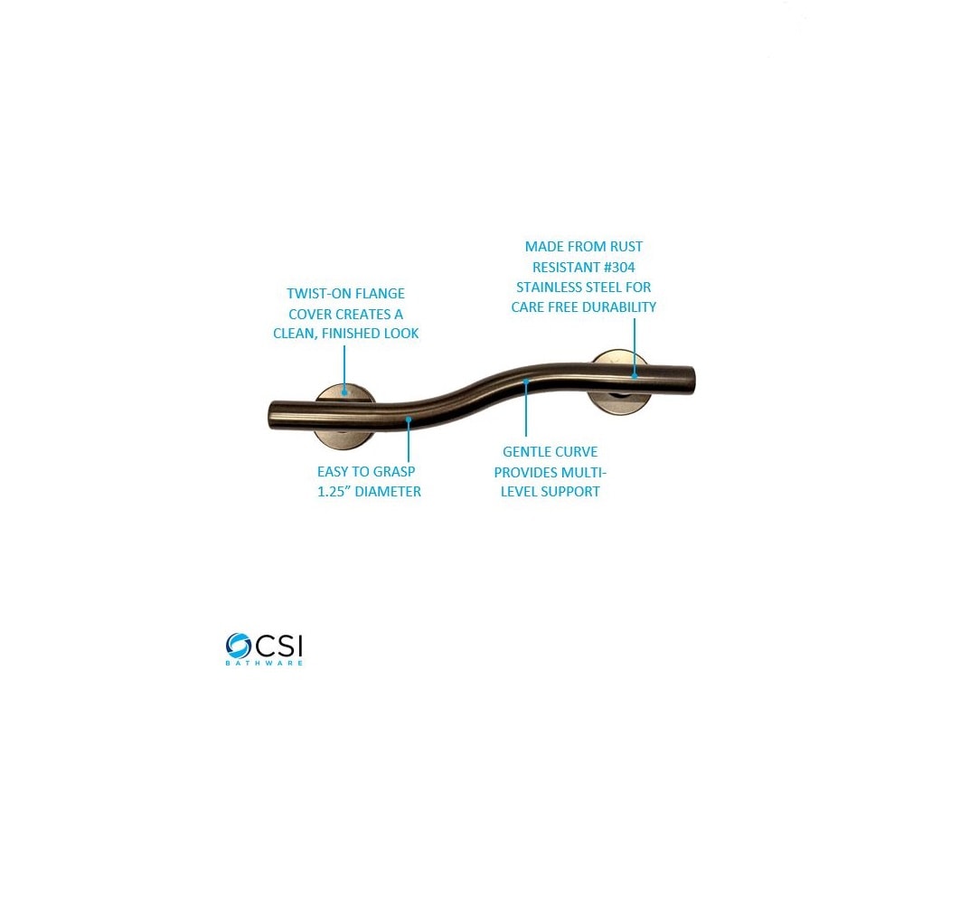 CSI Bathware BAR-WL14-TW-125-OB Grab-Bars - View #4