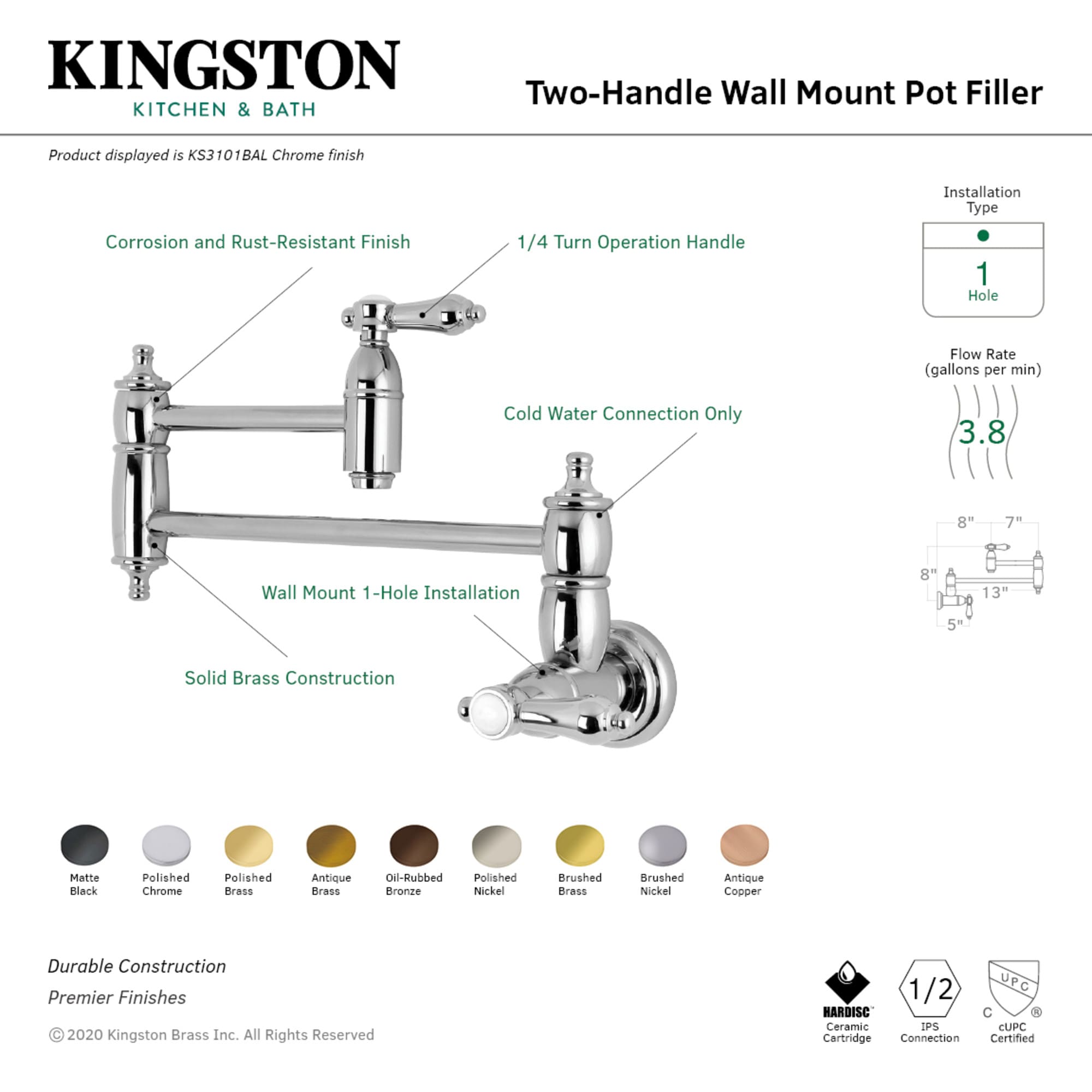 Kingston Brass WLKS3101BAL Kitchen-Faucets - View #3