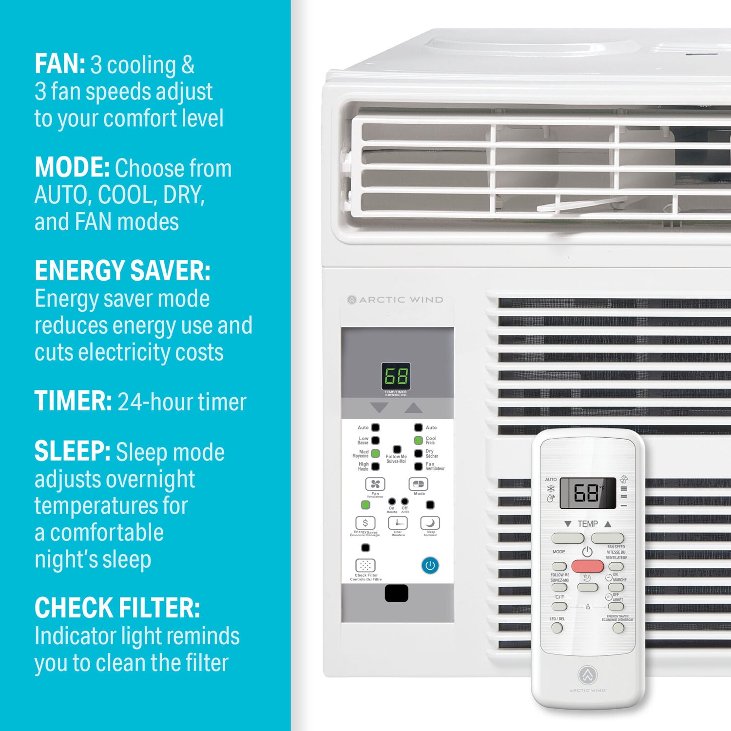 Arctic Wind 3AW8000A Window-Air-Conditioners - View #4