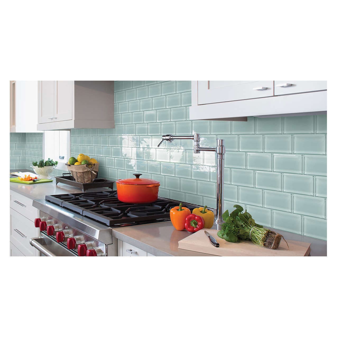 Jeffrey Court Typhoon Blue 3 in. x 18 in. Subway Gloss Porcelain Wall and Floor Tile (10.76 Sq. ft./Case)