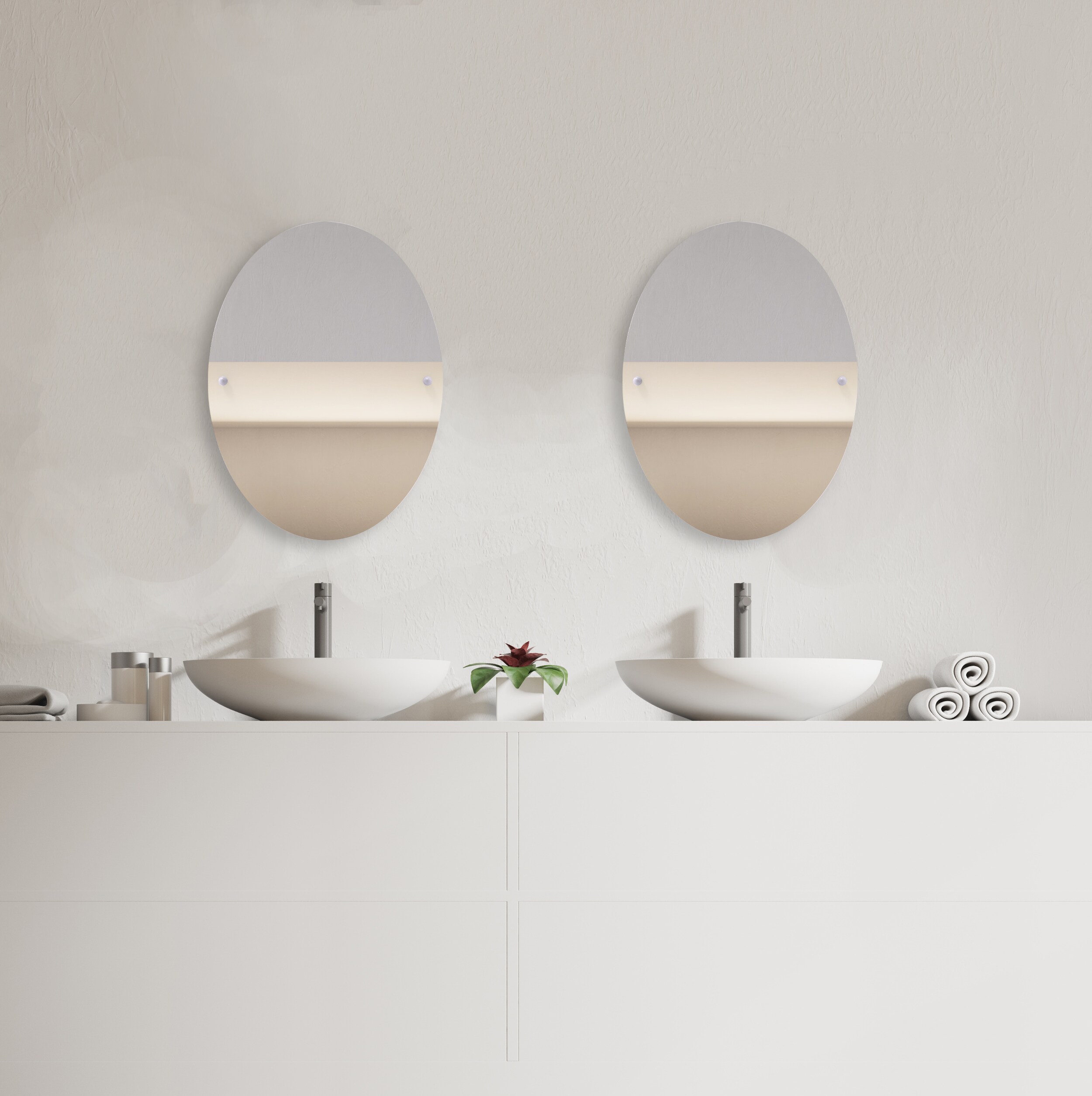 Allied Brass SL-91-WHM Framed-Bath-Mirrors - View #3