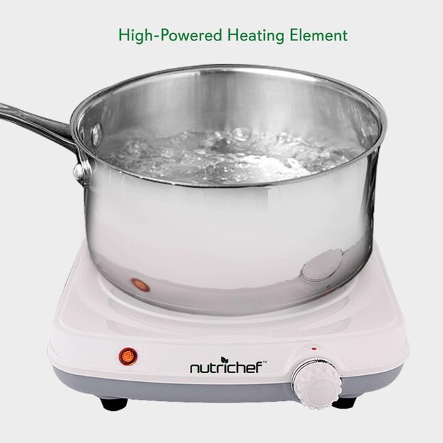 NutriChef 9.5-in 1 Element Metal Induction Hot Plate in the Hot Plates  department at