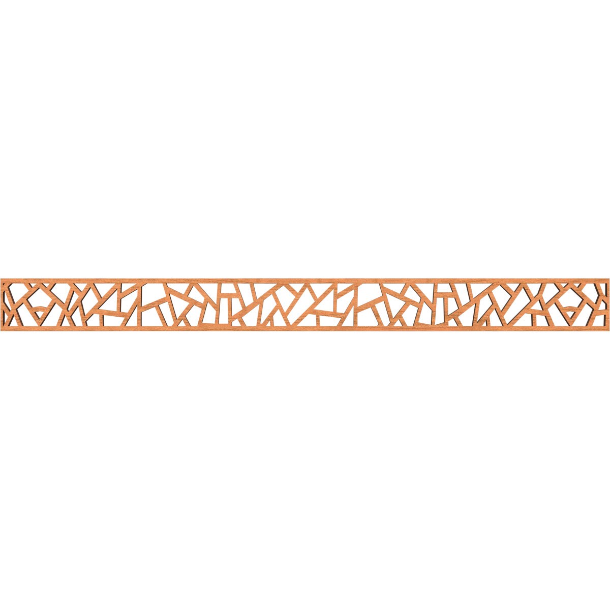 Ekena Millwork MLDB04X46HSBCH Harrisburg Fretwork Flat Trim 4-in x 3.87-ft Cherry Brown Unfinished 2156251 Pierced Wall Panel Moulding
