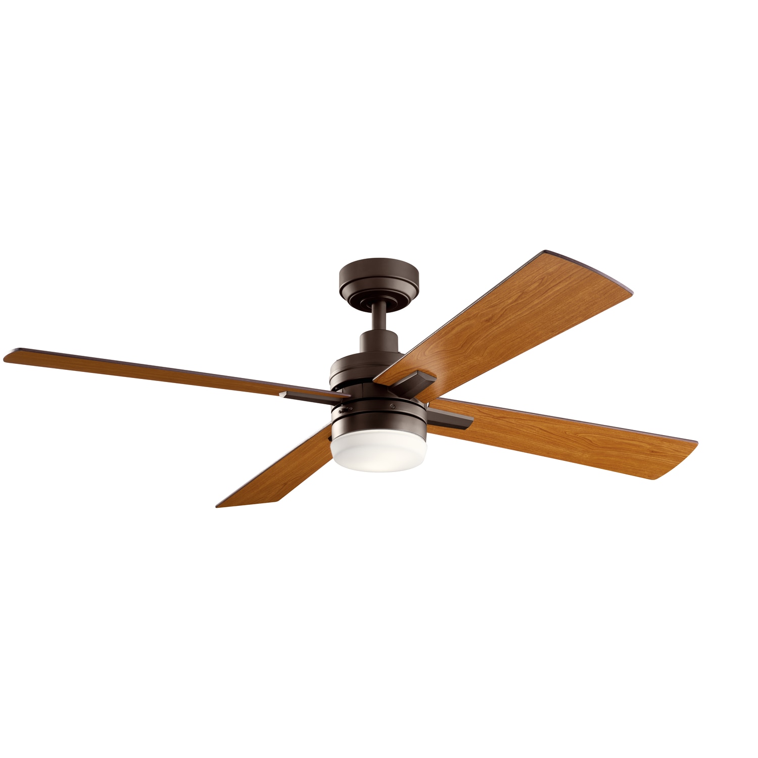 Kichler Lija 52-in Satin Natural Bronze LED Indoor Ceiling Fan with Light  Remote (4-Blade) in the Ceiling Fans department at