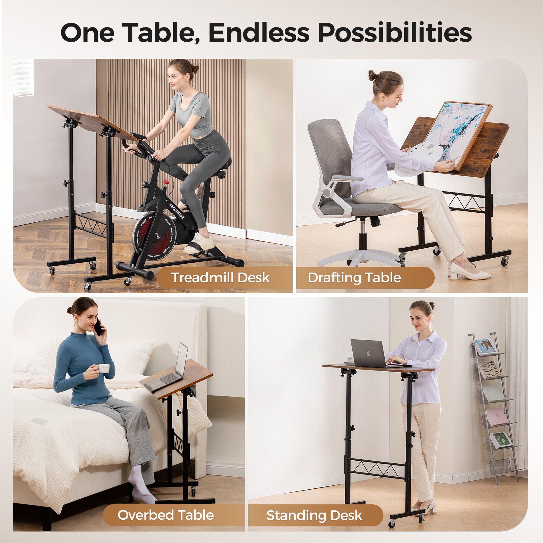 GTPLAYER LOWE'S-DH005-BROWN desks - View #5