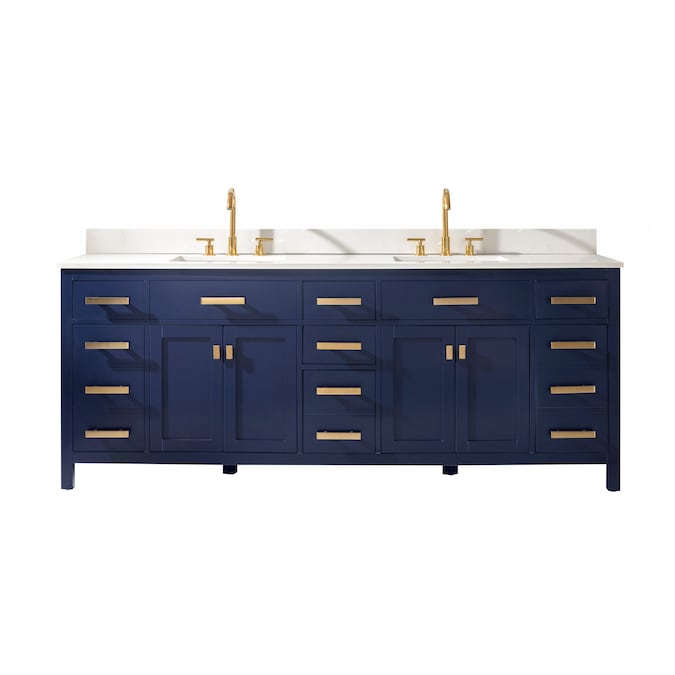 Design Element Valentino 84 In Blue, 84 Inch Vanity Cabinet