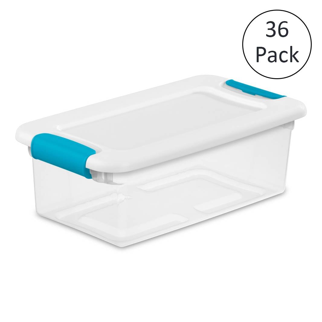 Project Source Small 1.5-Gallons (6-Quart) Clear Tote with Standard Snap Lid  in the Plastic Storage Containers department at