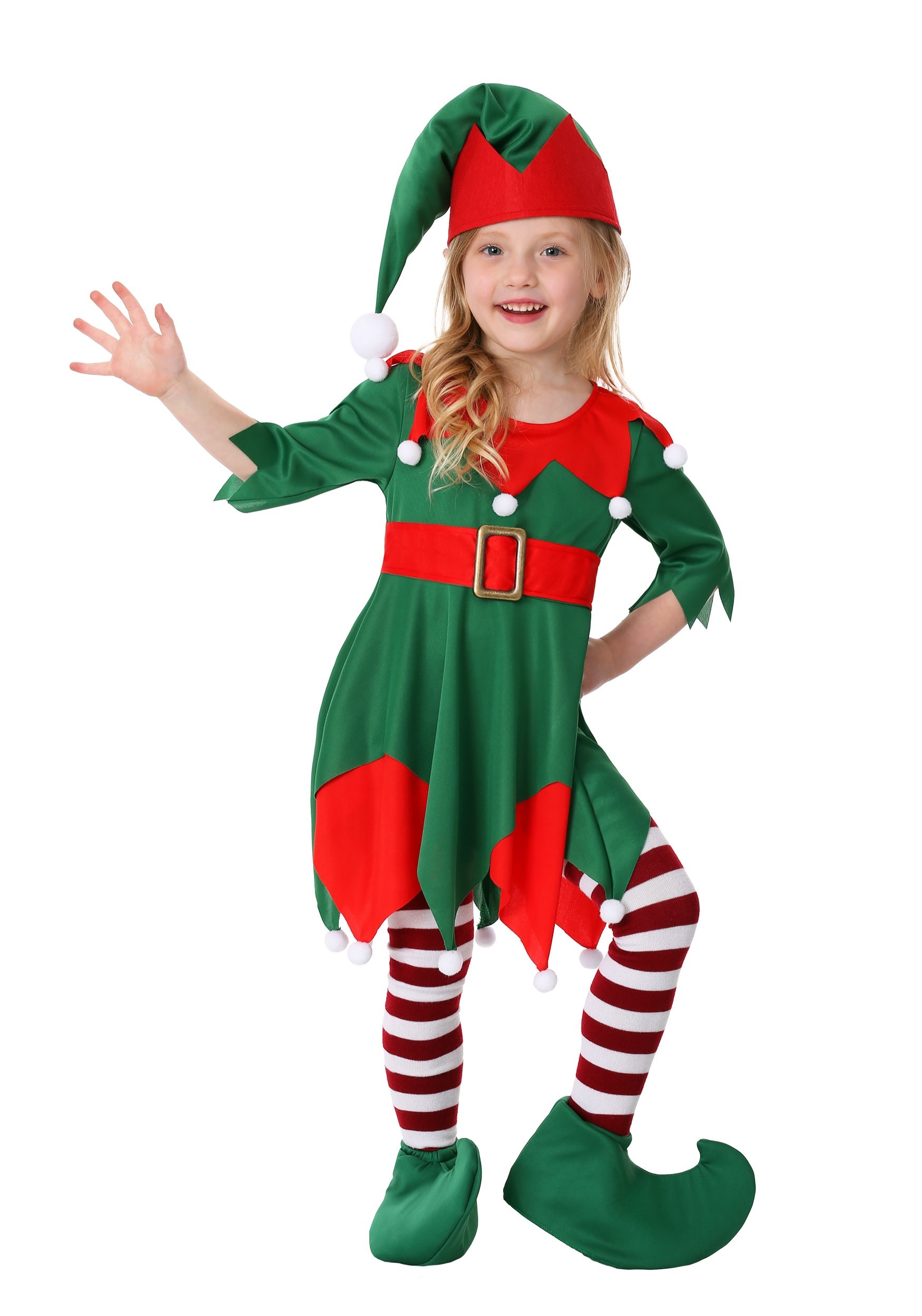 HalloweenCostumes.com FUN Costumes Toddler Girl's Santa's Helper Costume 4T