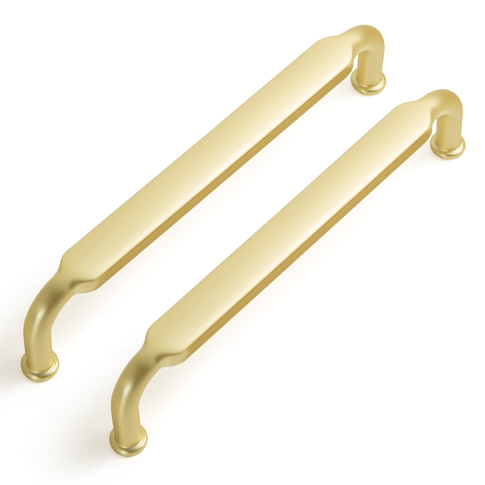 Miaokesen 2202TLS-128 5-1/16-in , 128mm Center to Center Light Brushed Brass Cylindrical Handle 6 -Pack
