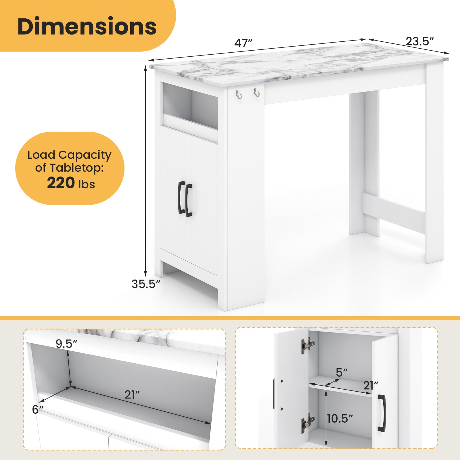 Slickblue D-CO-HW68321VJ Dining-Tables - View #6