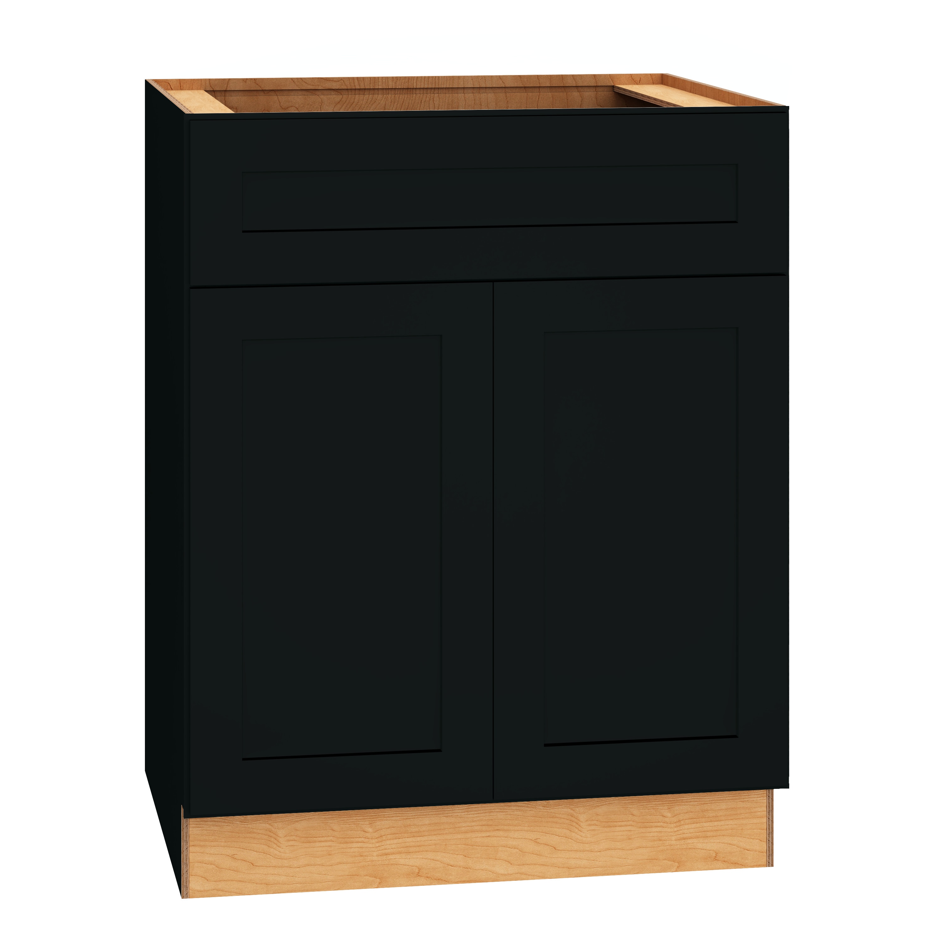Diamond Express 61I-B27 Jamestown 27-in W x 34.5-in H x 24-in D Black Base Fully assembled Plywood Cabinet (Recessed Panel Shaker)