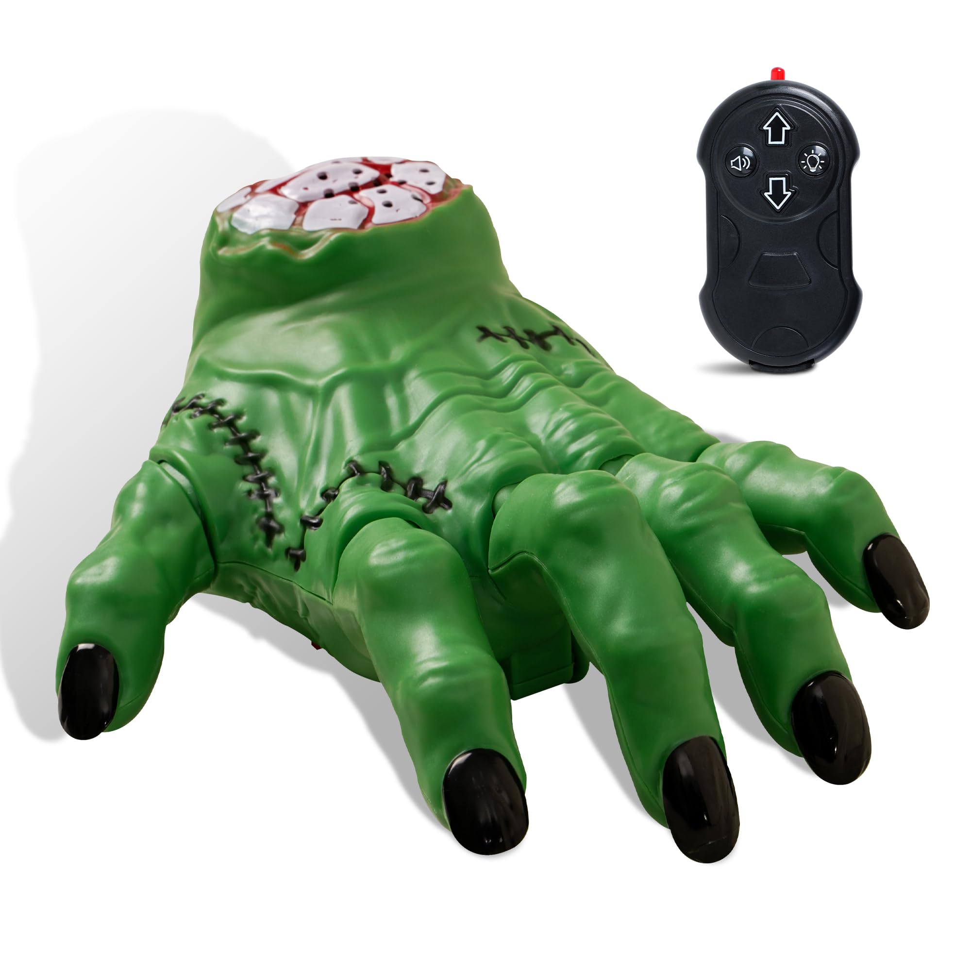 KIWDZFU Wednesday Thing Hand Toy RC Crawling Hand with Lights Music and ...