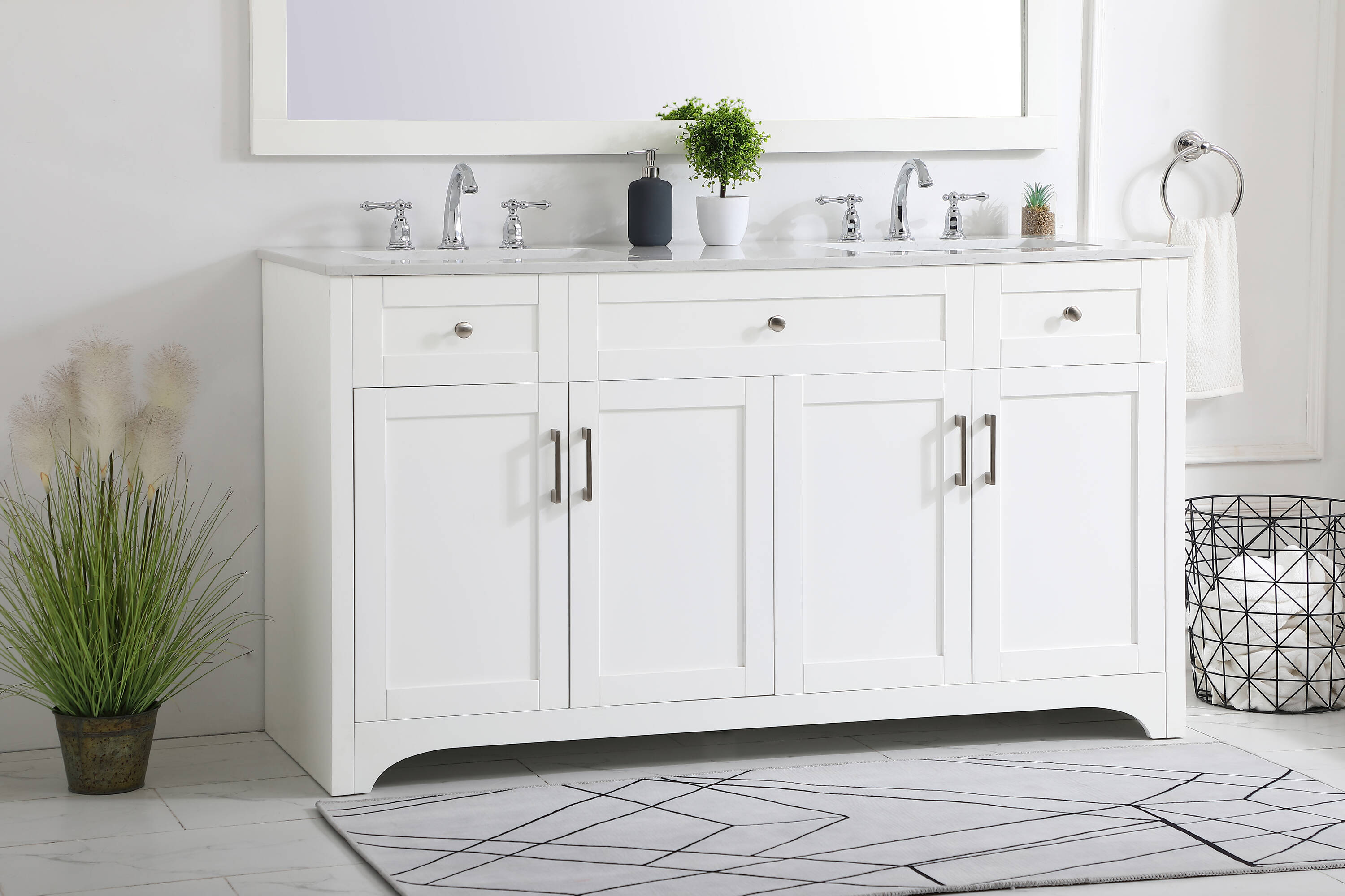 Elegant Decor HF51180DWH Bath-Vanity-Combo - View #2