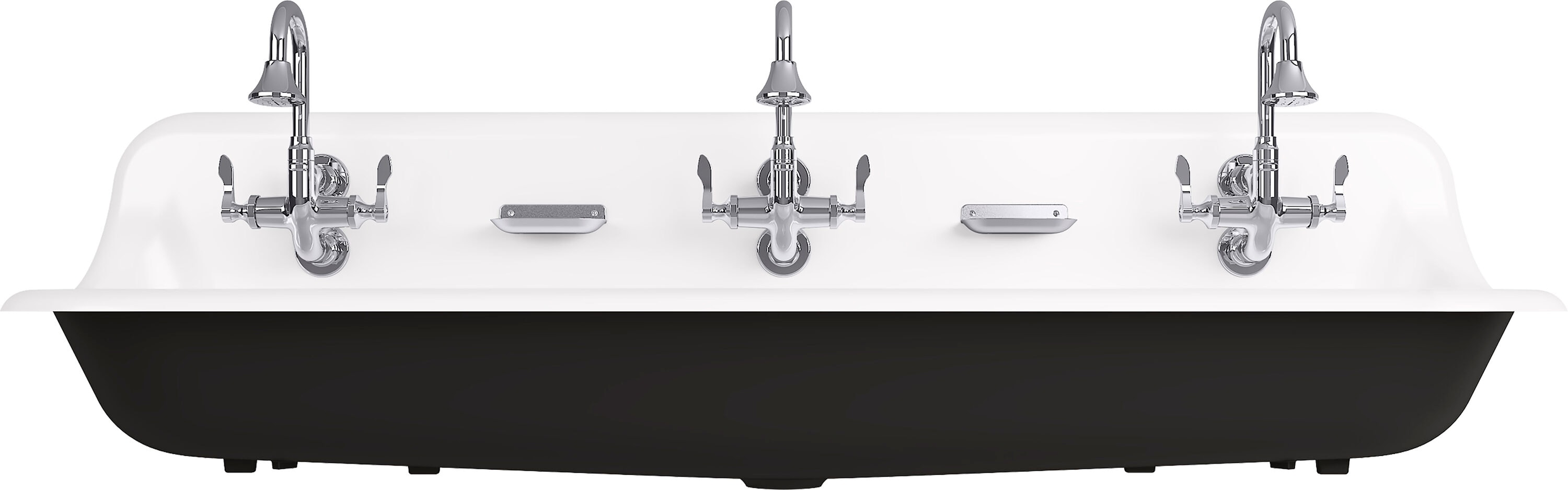 KOHLER Triton Bowe Cannock Polished Chrome Wall-mount 2-Handle ...