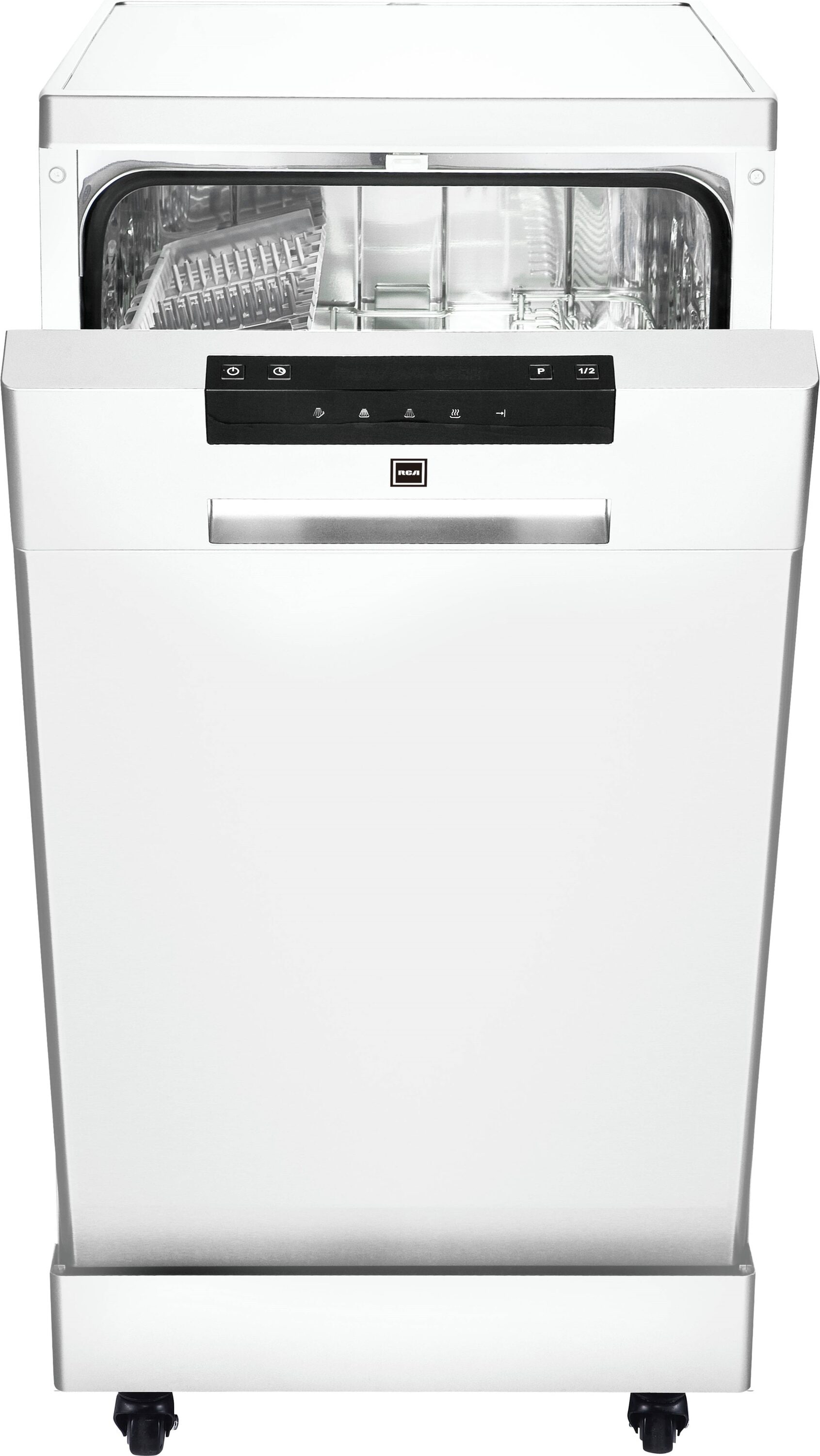  HBDW1809-B-WHITE RDW1809 36-in Portable Freestanding dishwasher ( White ) 8 Place Settings with Air Dry , 47-Decibel Very Quiet Sound Level