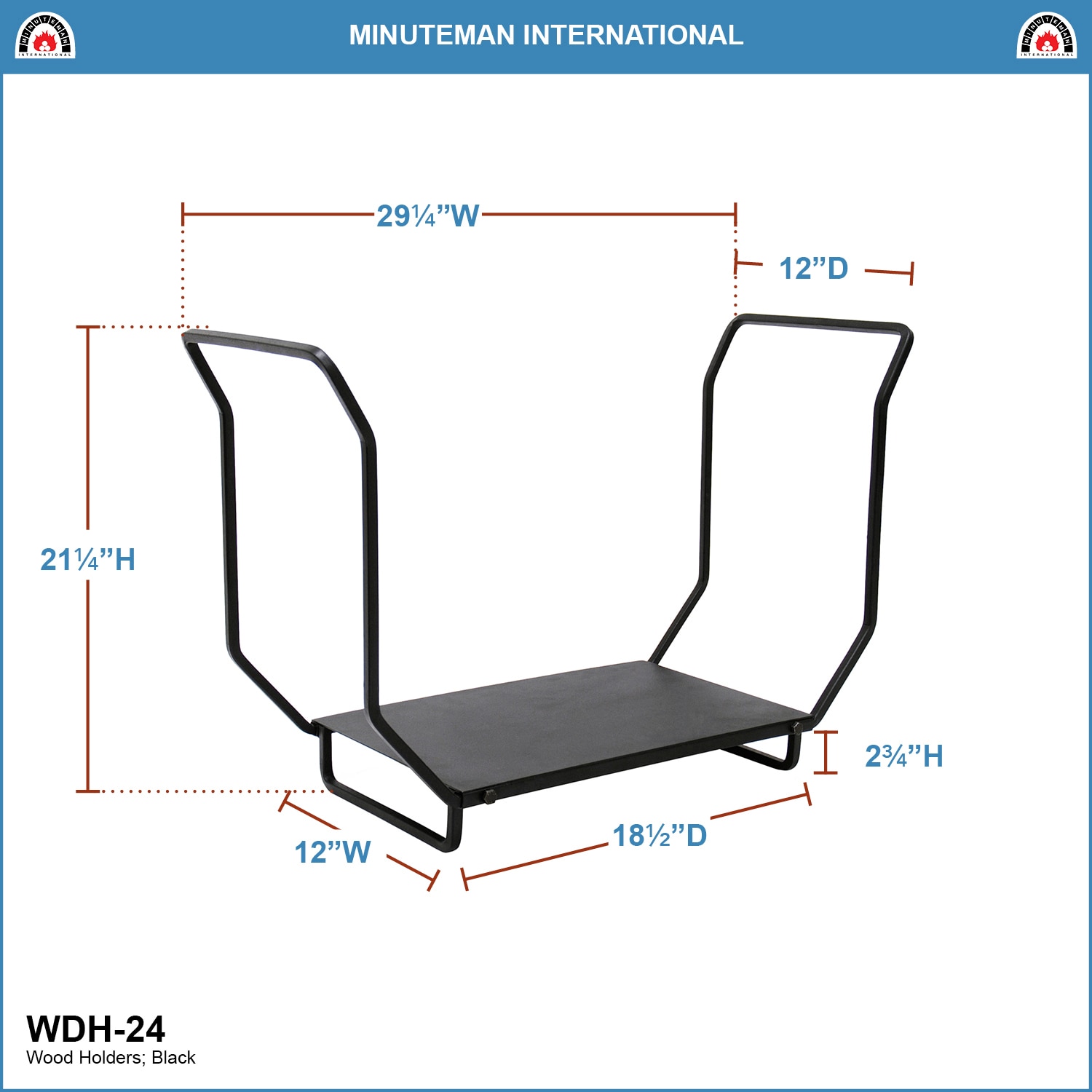 Minuteman International WDH-24 Firewood-Storage - View #2