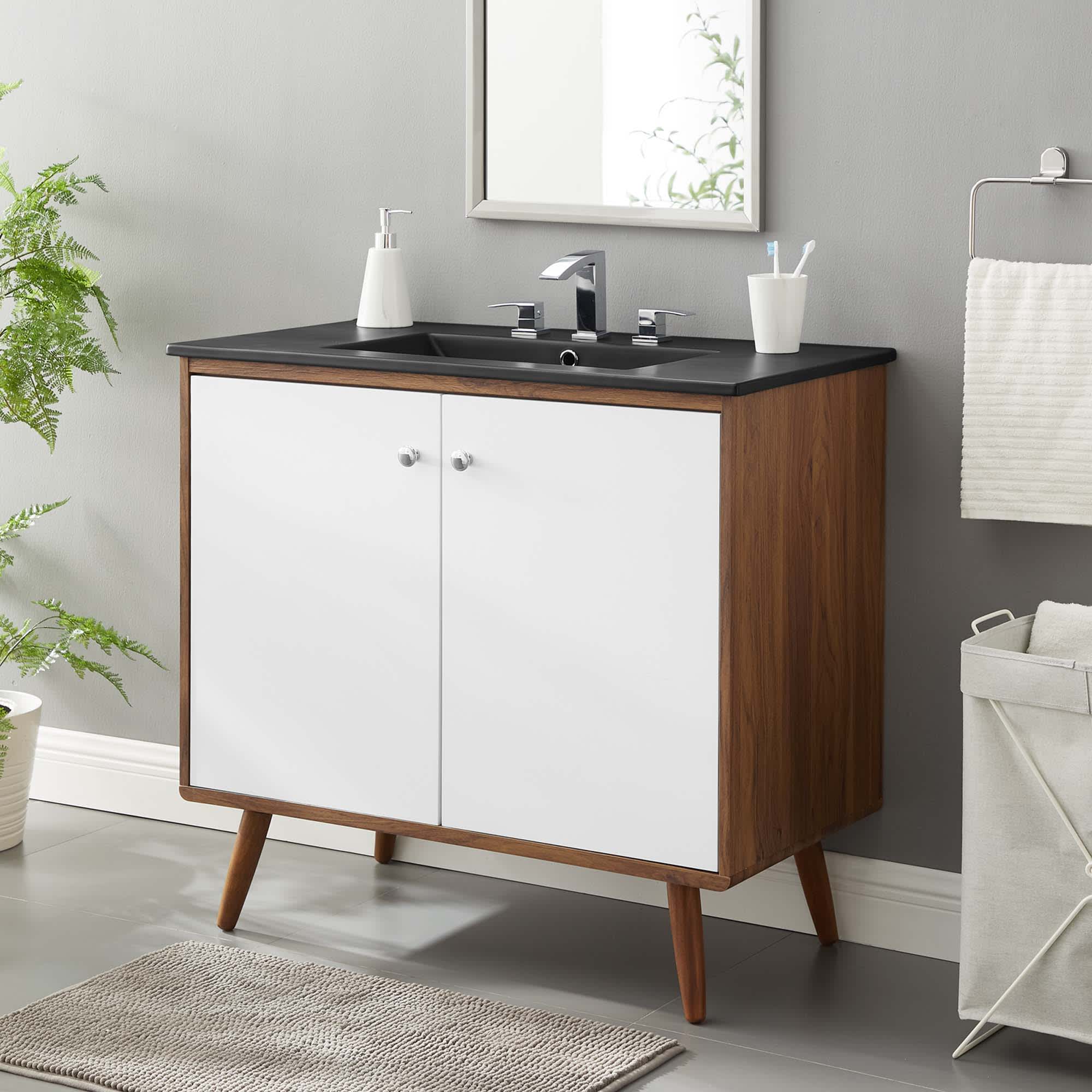 Modway EEI-5394-WAL-BLK Bath-Vanity-Combo - View #3