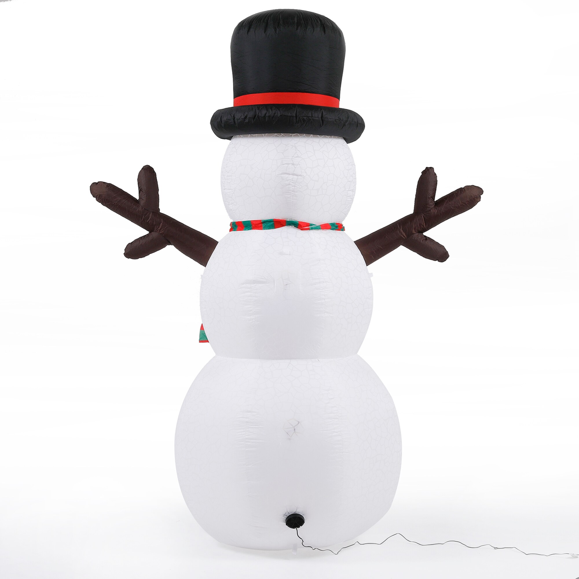 Luxen Home 8.24-ft Lighted Snowman Christmas Inflatable at 