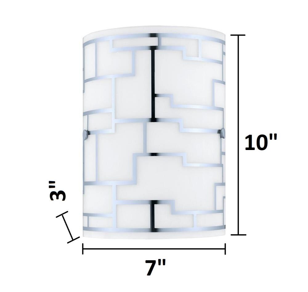 Modern Black and Chrome Geometric Wall Sconce