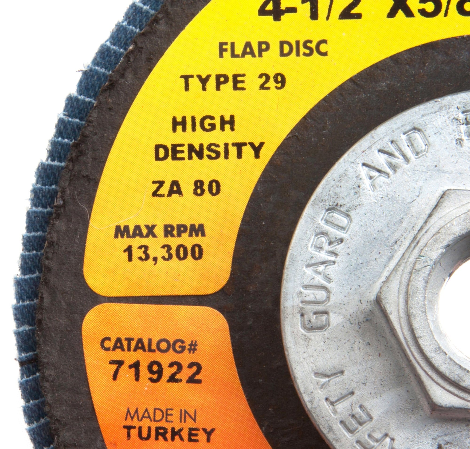 Forney  71920 4-1/2 in Type 29 Blue Zirconia Flap Disc 40 Grit 5/8-11 Arbor