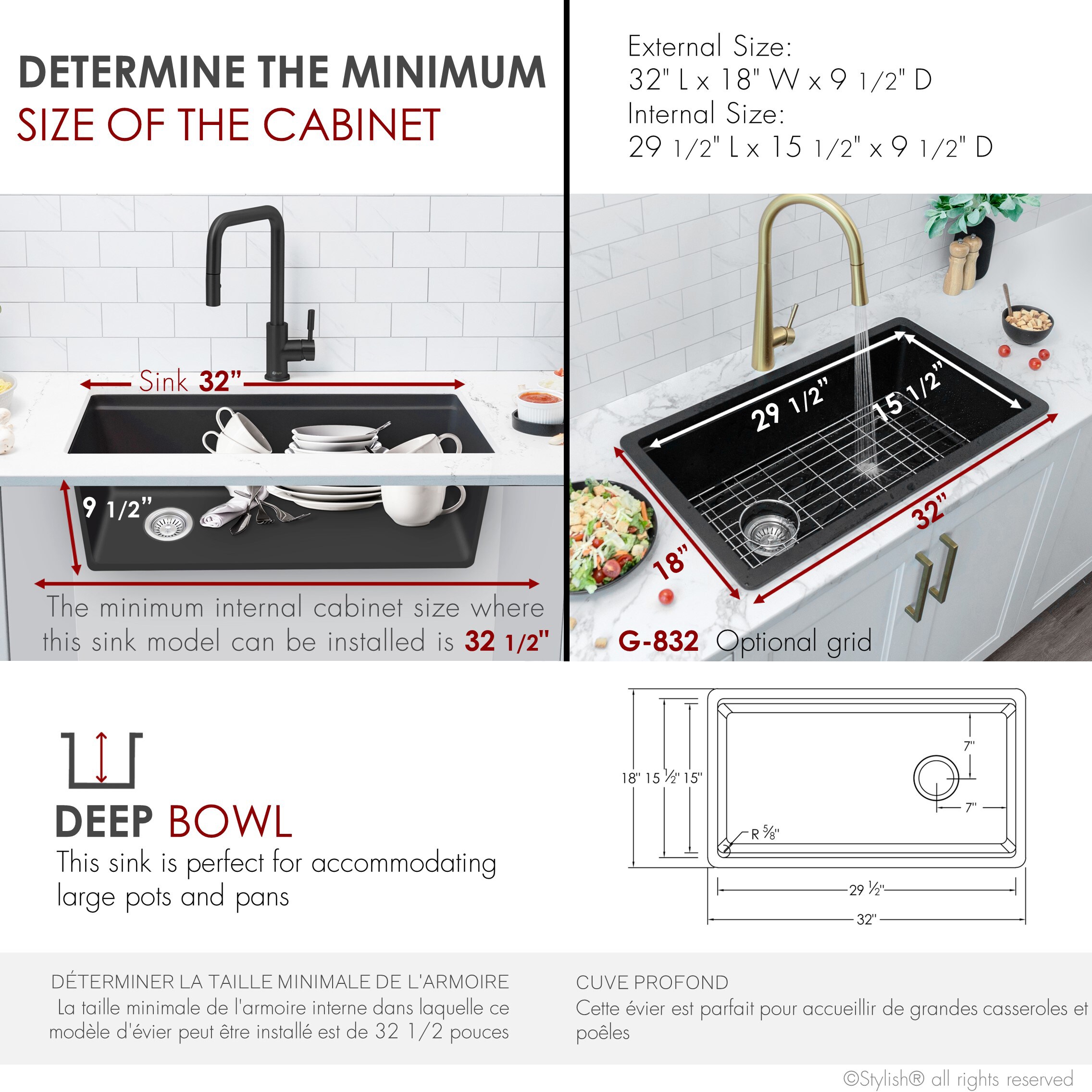 Stylish S-832WN1 Kitchen-Sinks - View #8