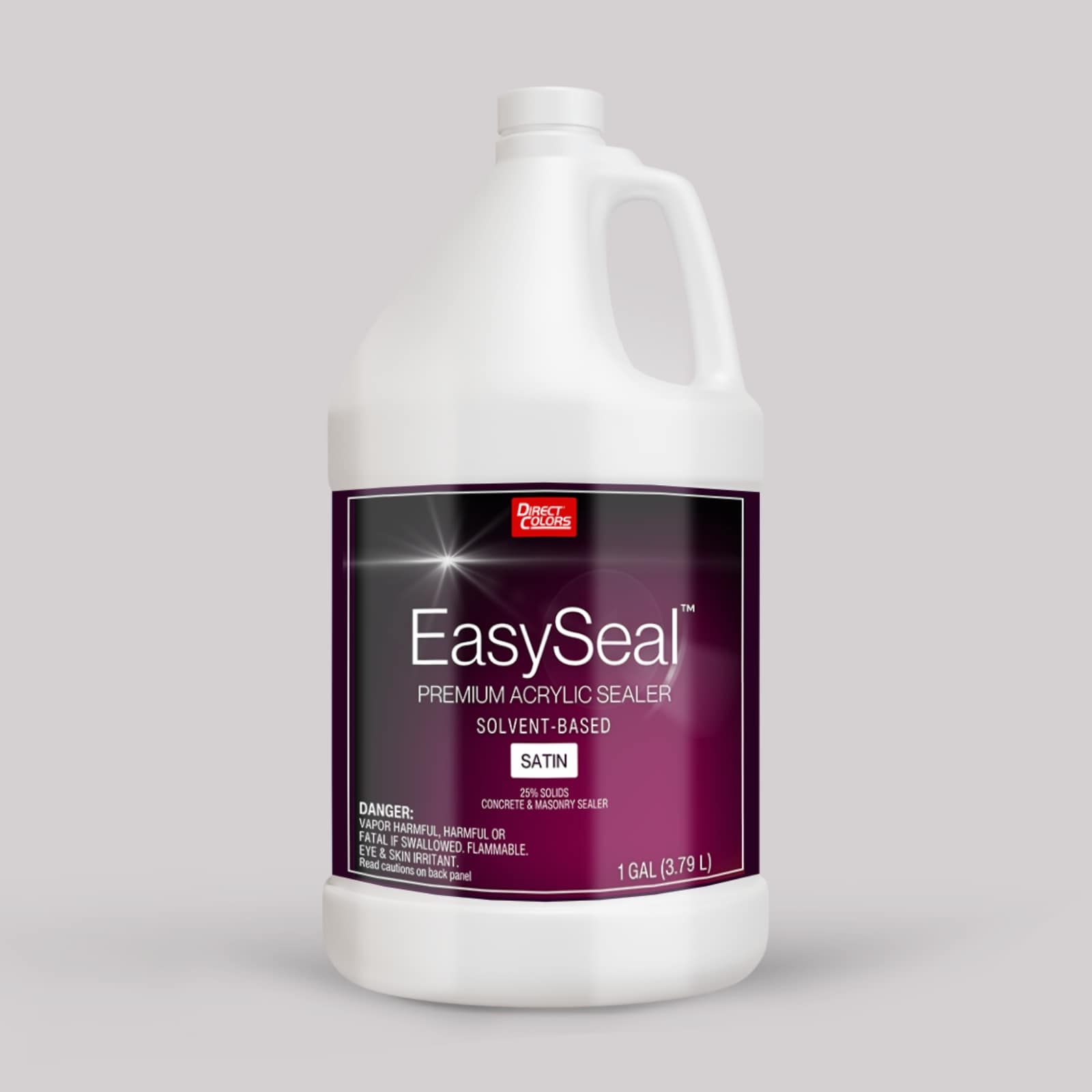 Direct Colors EasySeal Solvent Based Clear Acrylic Satin Ready-to-use Concrete sealer ( 1-gallon )