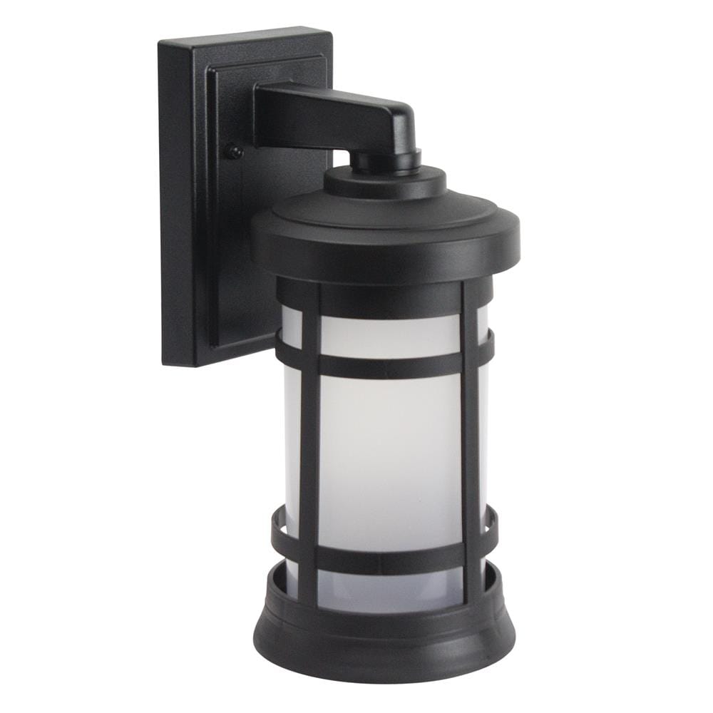 Solus SPC50SF-LE26W-BK 3000K Warm White LED Included 12.75-in H Black Hardwired Outdoor Wall Light