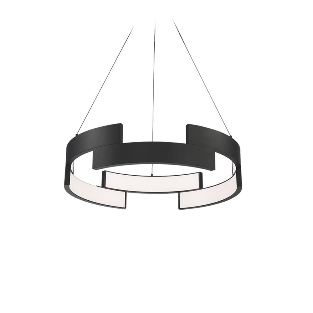dweLED PD-95820-BK Trap Black Modern/contemporary Geometric Integrated LED Large Hanging Pendant light