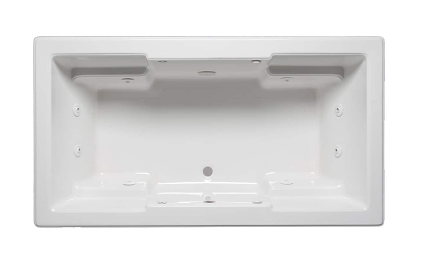 Laurel Mountain 4260RW064 Reading lV 42-in x 60-in White Acrylic Drop-In Whirlpool Tub (Front Center Drain)