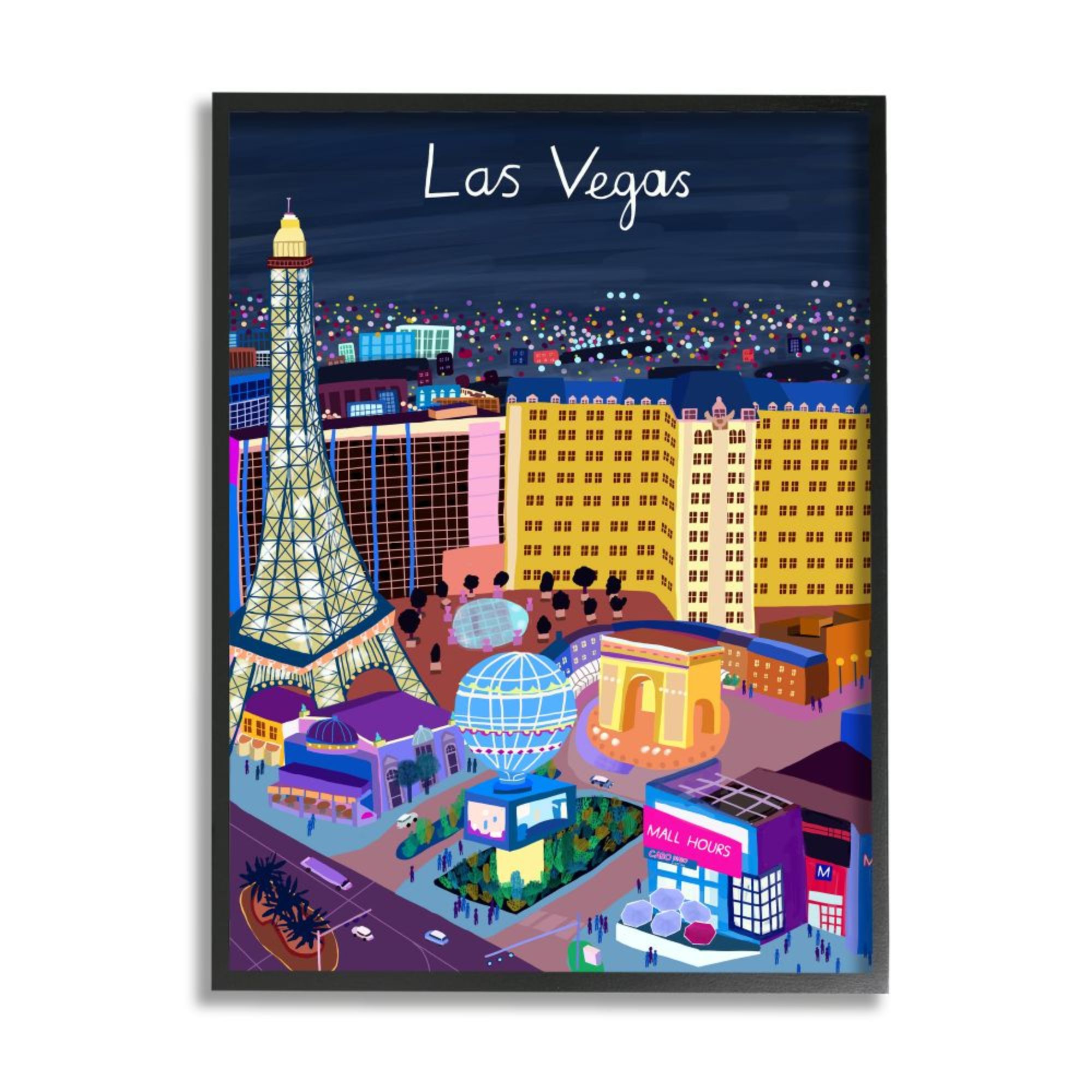Las Vegas Strip Black Ceramic Picture Frame 