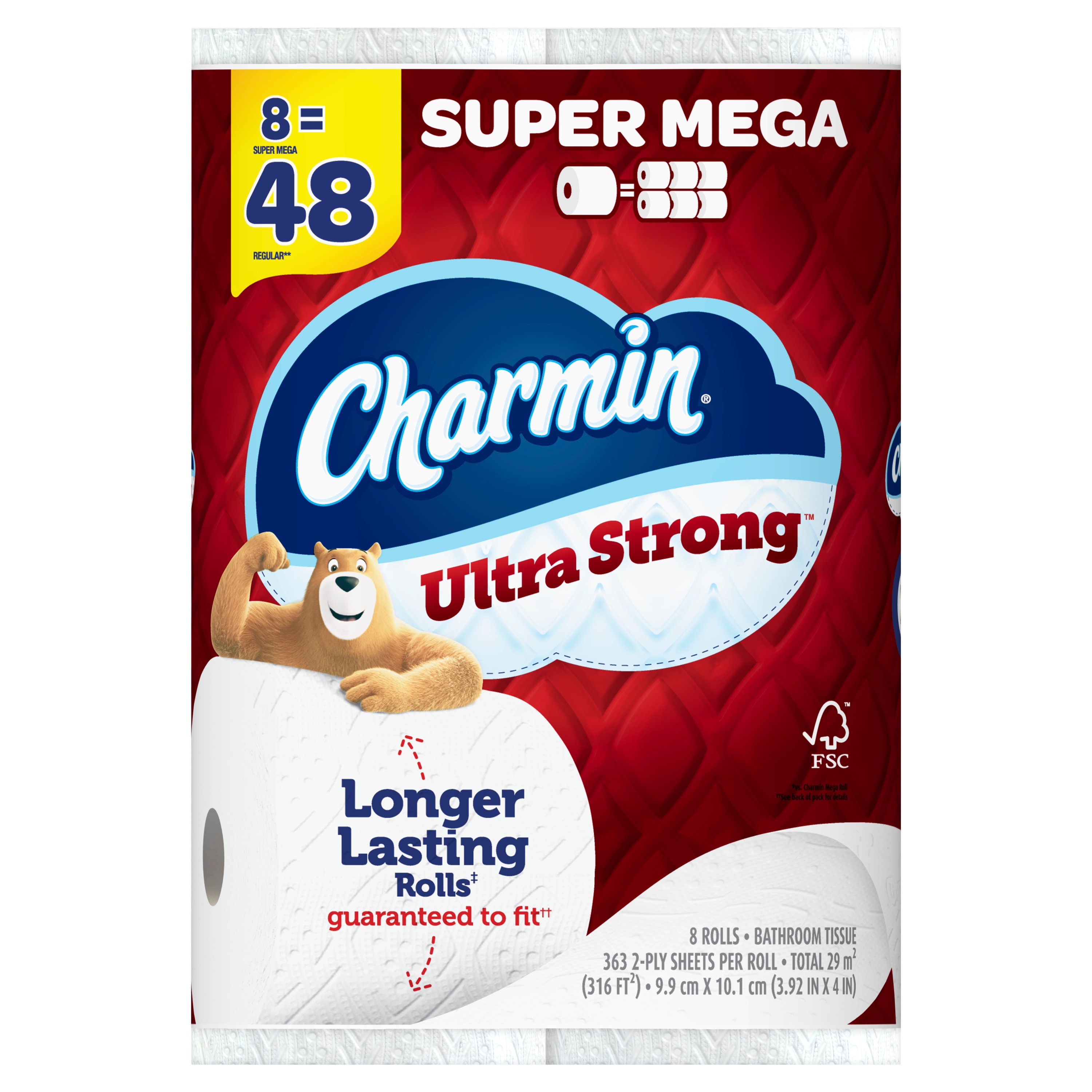 Great Value Ultra Strong Toilet Paper, 12 Mega Rolls 