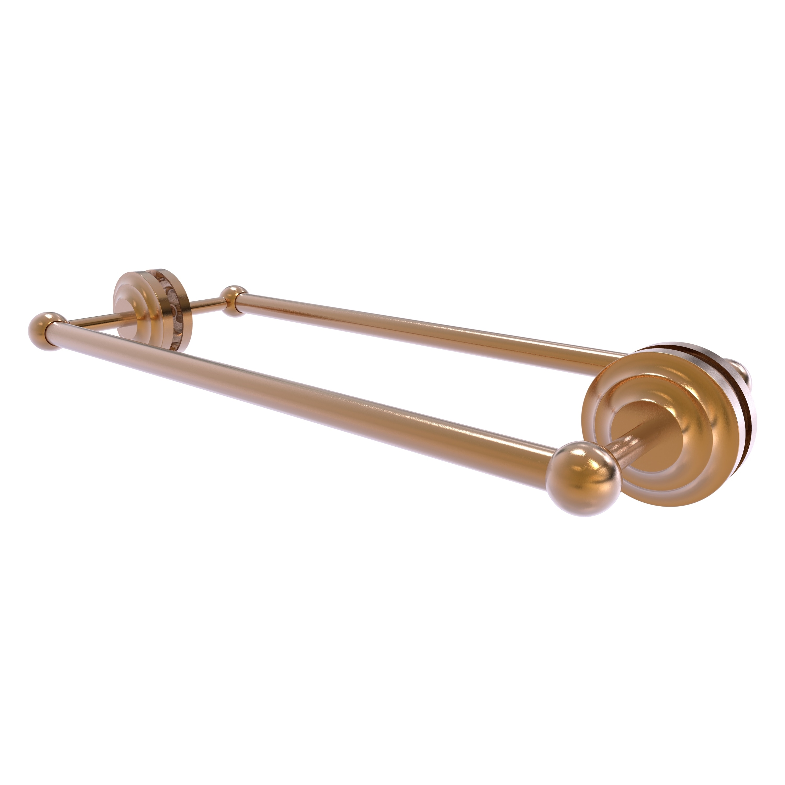 Allied Brass QN-41-BB-18-BBR Que New 18-in double Brushed Bronze Wall mount Double Towel Bar