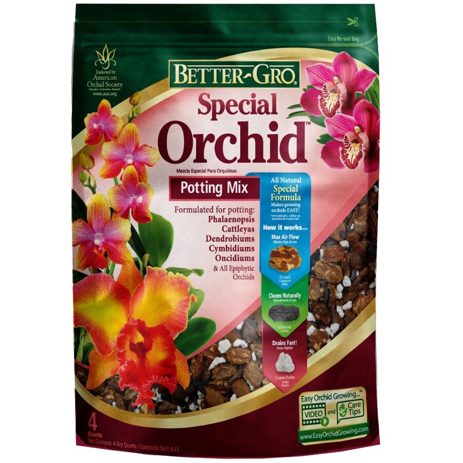 Better-Gro Orchid 4-Quart Fruit, Flower and Vegetable Organic Potting Soil Mix