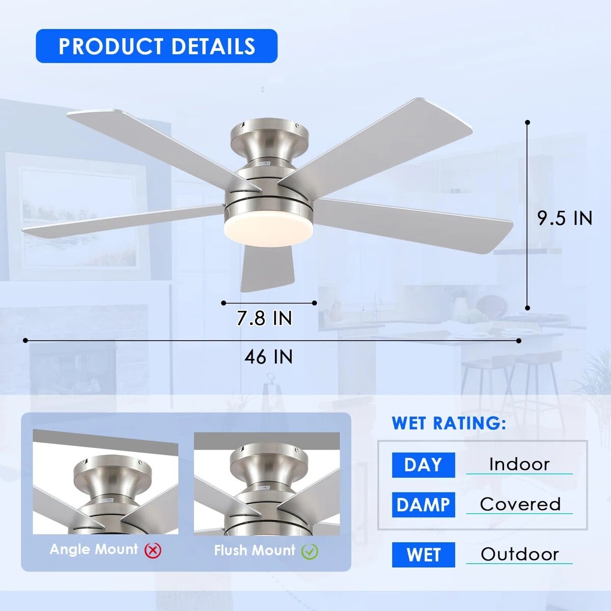 Kviflon LS8509-46NK Ceiling-Fans - View #5