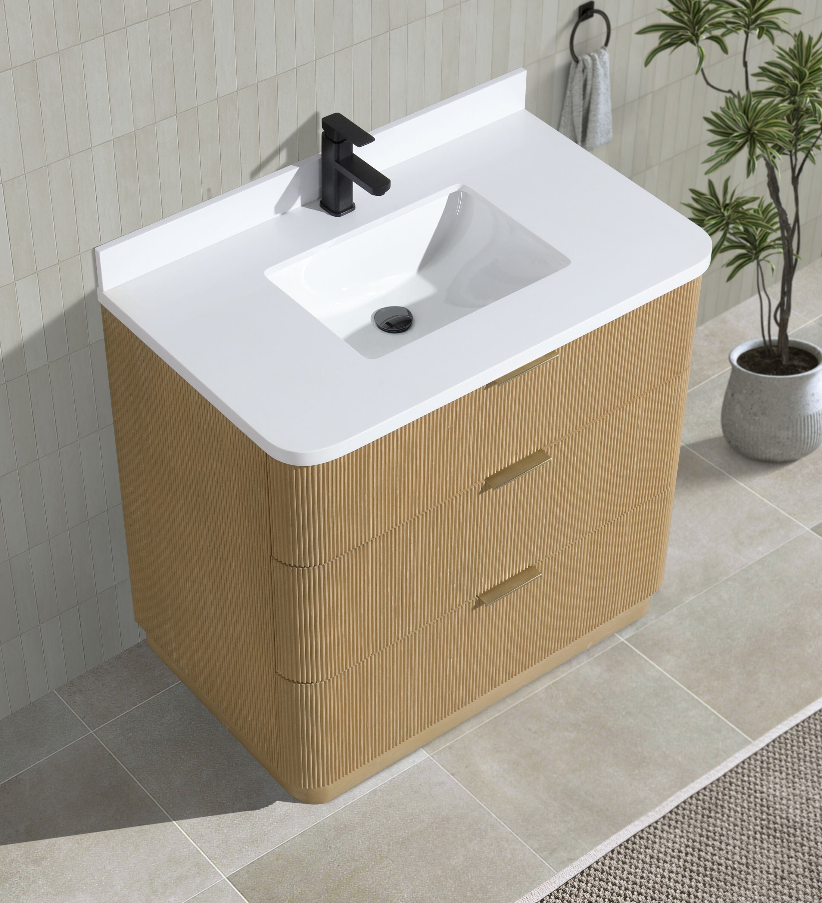 Ari Kitchen & Bath AKB-CALAMIGO-36-OAK Bath-Vanity-Combo - View #4