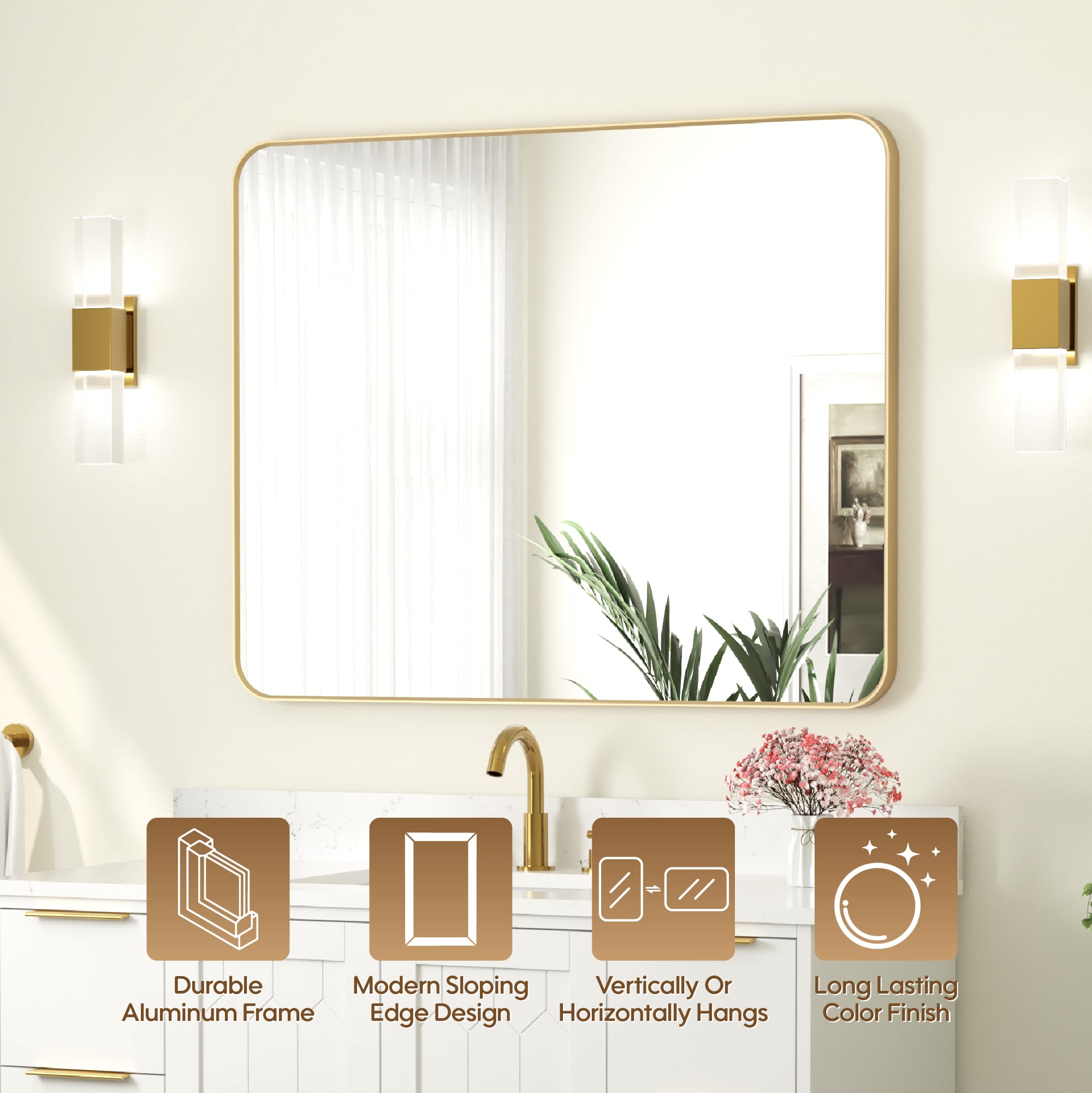 WELLFOR F1MR4032BG Framed-Bath-Mirrors - View #4