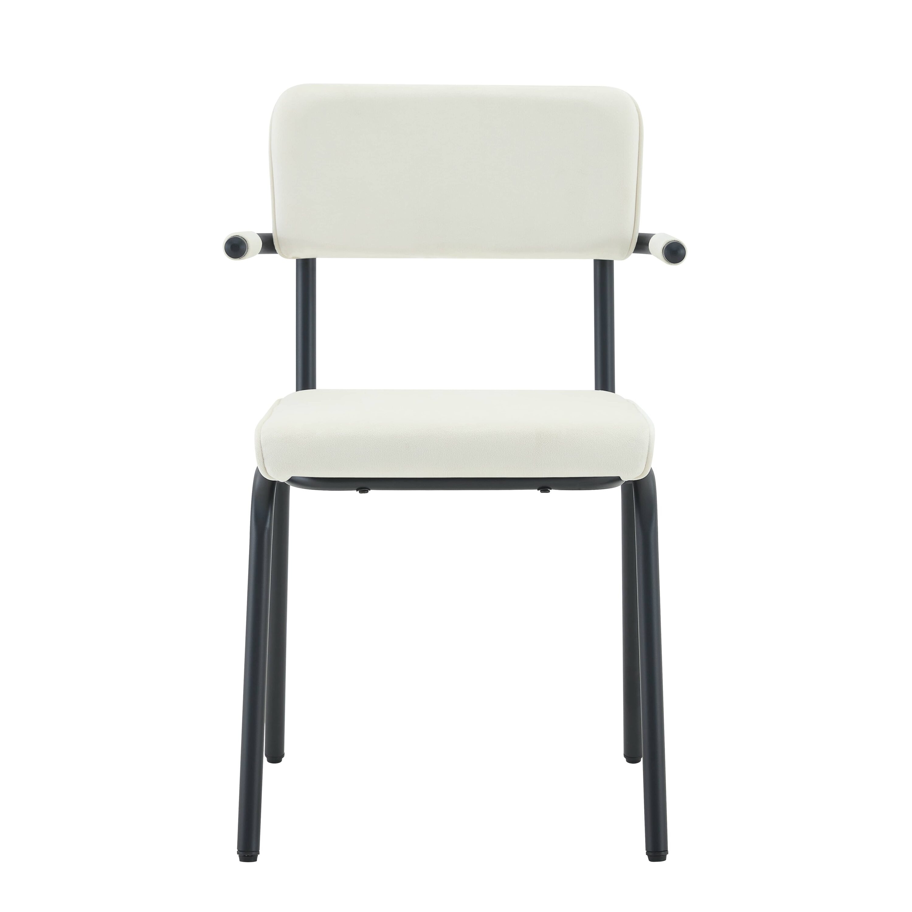 Vynxaria Dining Chairs Set of 2 Hangable Upholstered Chairs Soft Skin ...