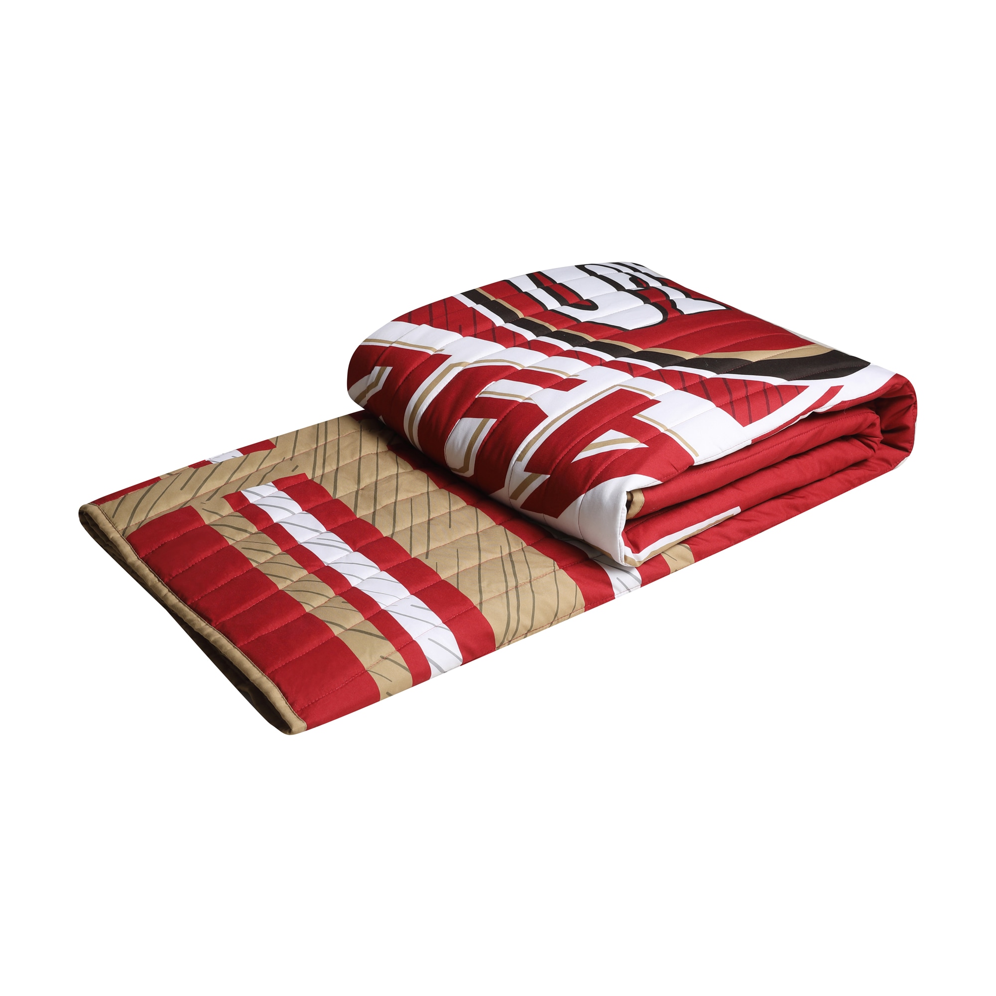 Cathay Sports San Francisco 49ers Red/49Ers Gold 82-in x 90-in Blanket in  the Blankets & Throws department at