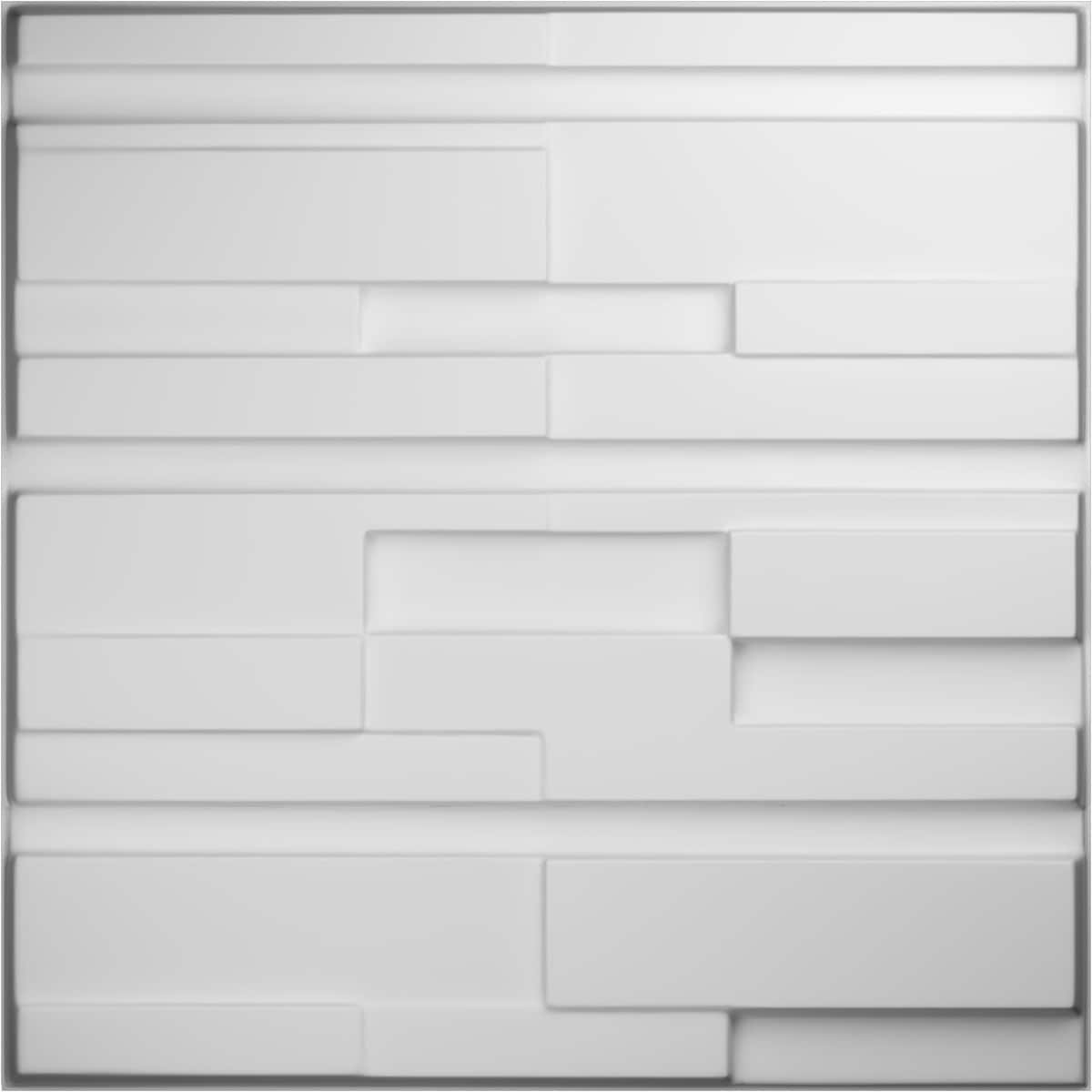 Ekena Millwork WP20X20OBWH 19-5/8-in x 19-5/8-in Embossed Paintable/Stainable White PVC Wall Panel ( 2.67-sq ft )