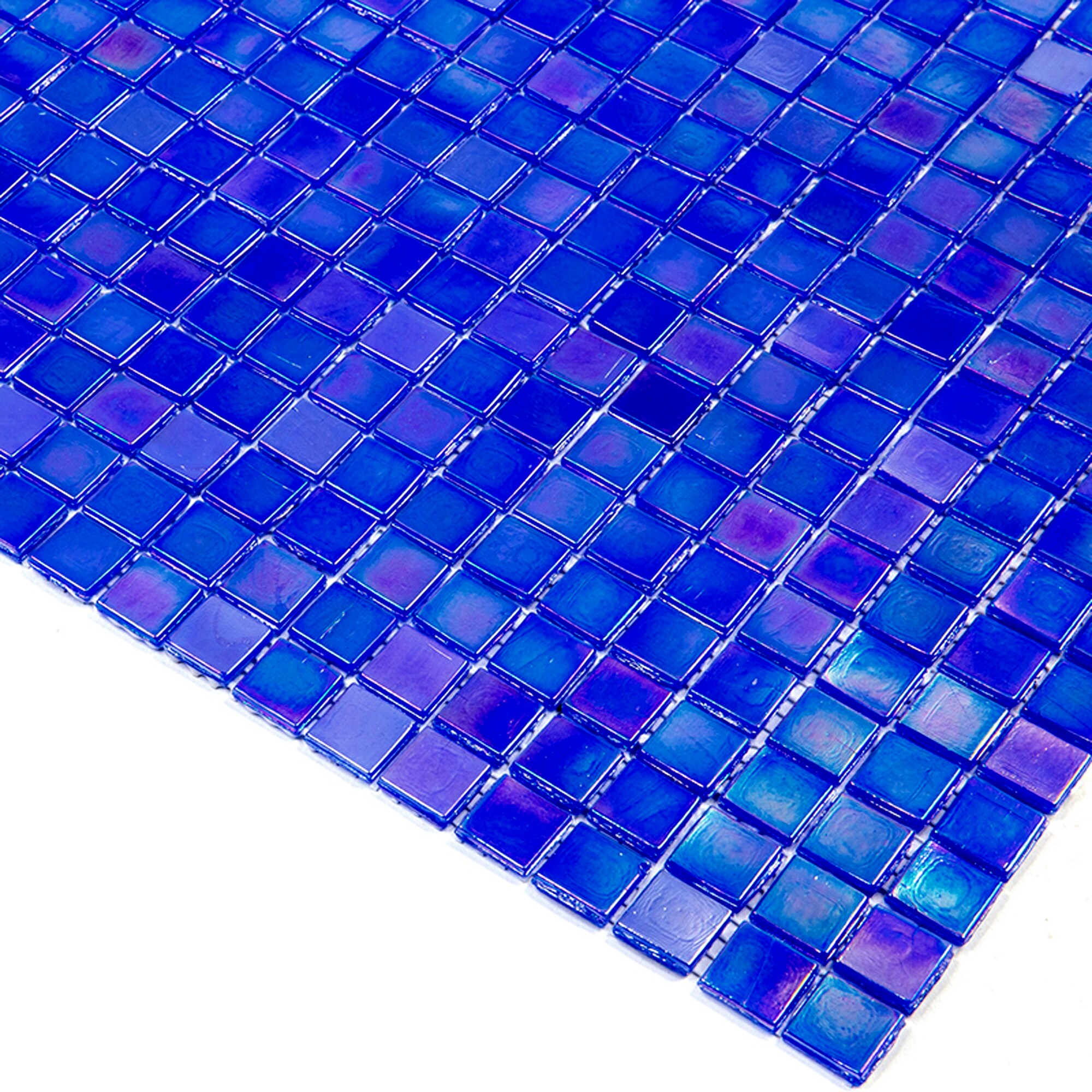 Apollo Tile Skosh Tiffany Blue 11-1/2-in x 11-1/2-in Glossy Glass Uniform Squares Floor and Wall Tile (18.69-sq. ft/ Carton)