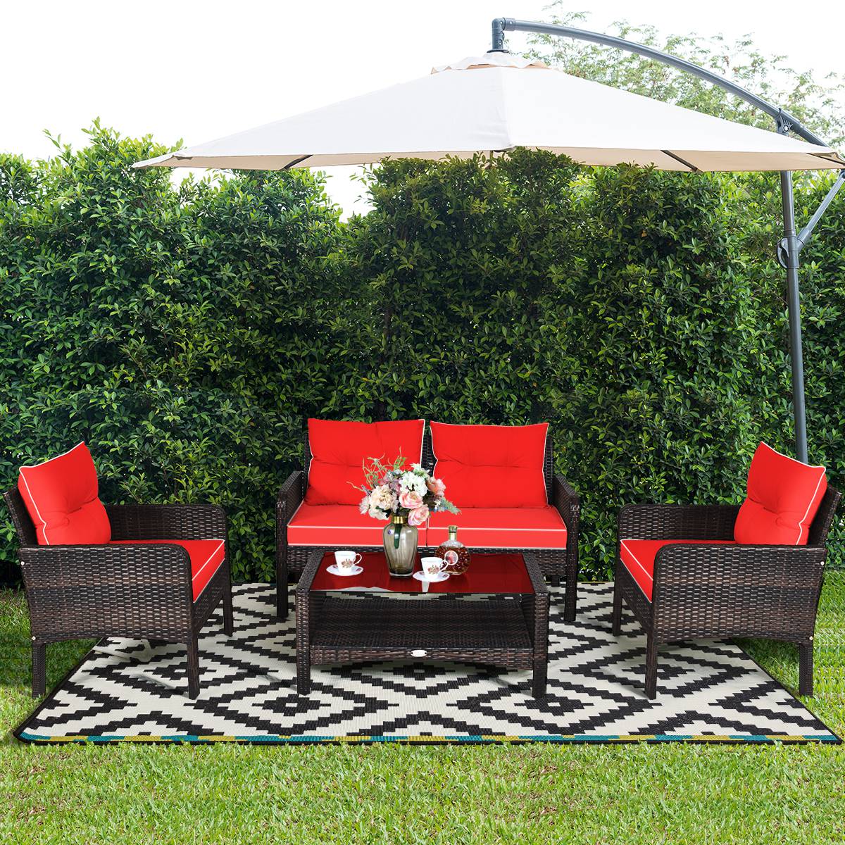 Costway HW63770RE Patio-Conversation-Sets - View #4