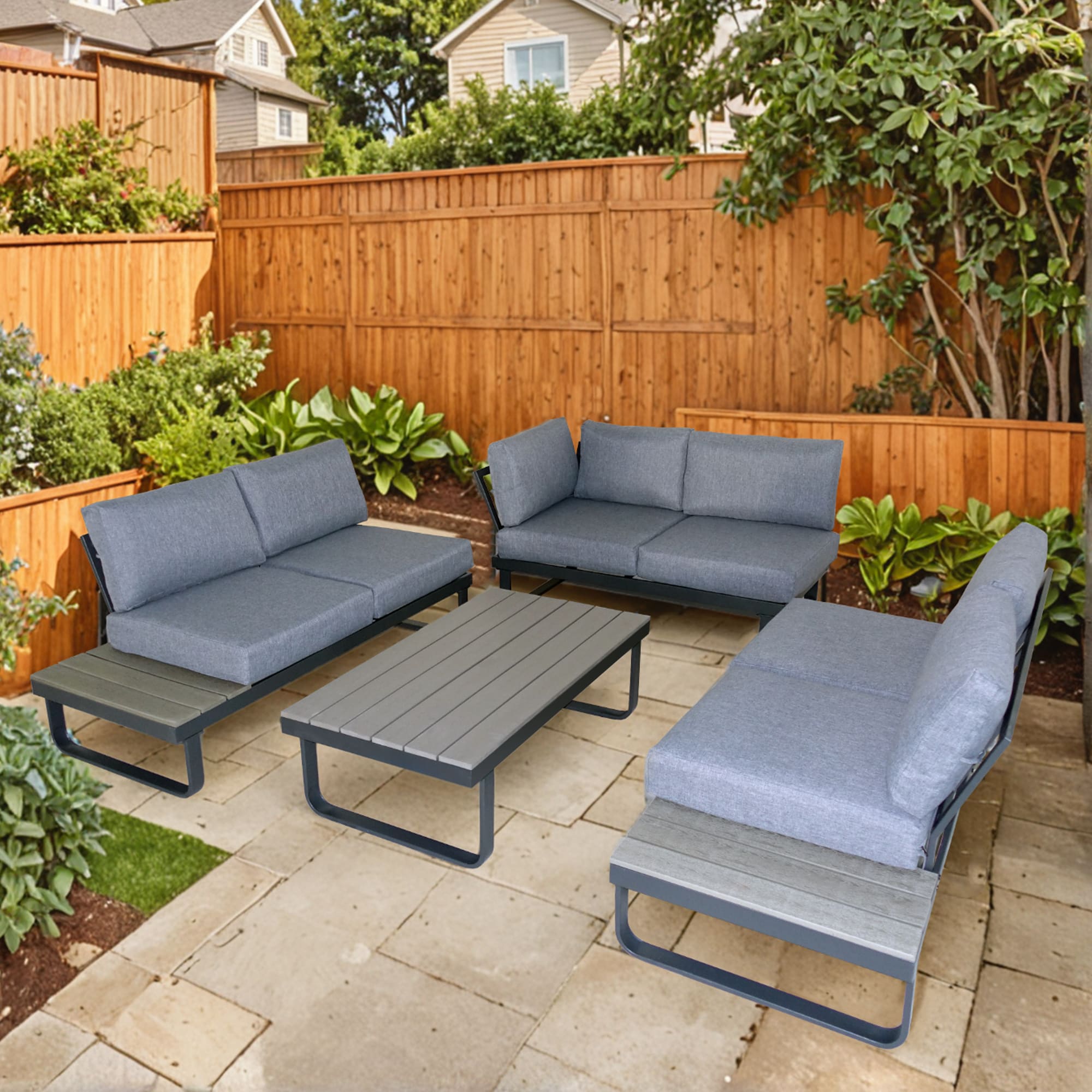 Grearden LANC-WW002-GY Patio-Sofas-Daybeds - View #2