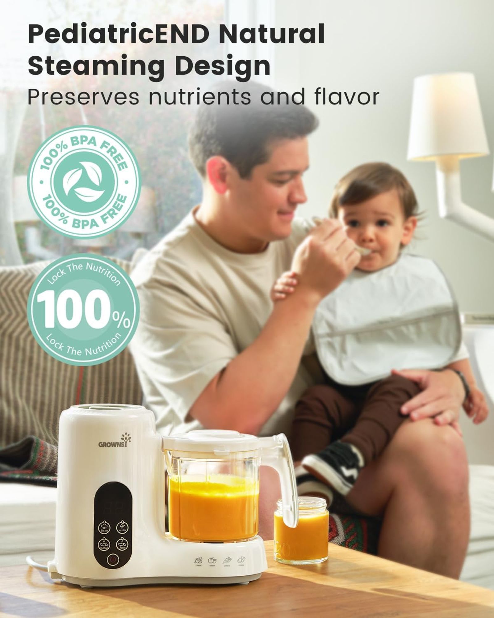 GROWNSY GR-EBFM5800EGR-LOWE Baby-Food-Makers-Bottle-Warmers - View #7
