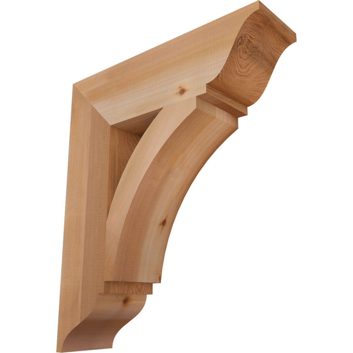 Ekena Millwork BKT06X22X26THR01SWR Thorton traditional smooth 5-1/2-in x 22-in x 26-in Western red cedar Brown Wood Standard bracket