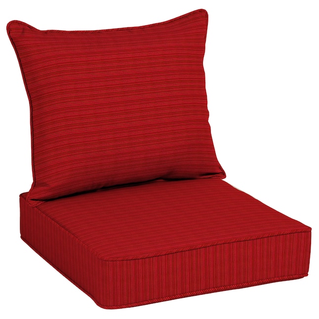 Roth 2 Piece Ribbon Red Deep Seat Patio, Allen And Roth Red Patio Cushions Clearance