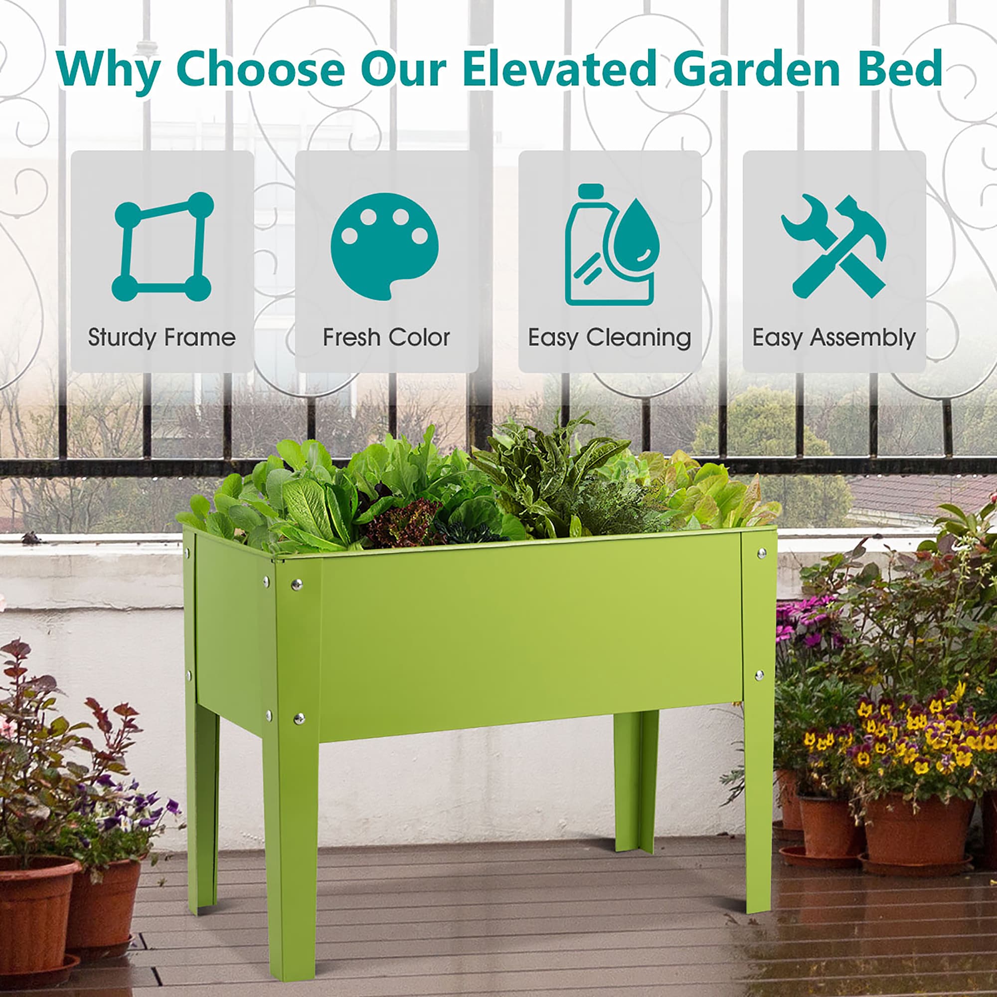 Costway LWS00611 Raised-Planter-Boxes - View #4