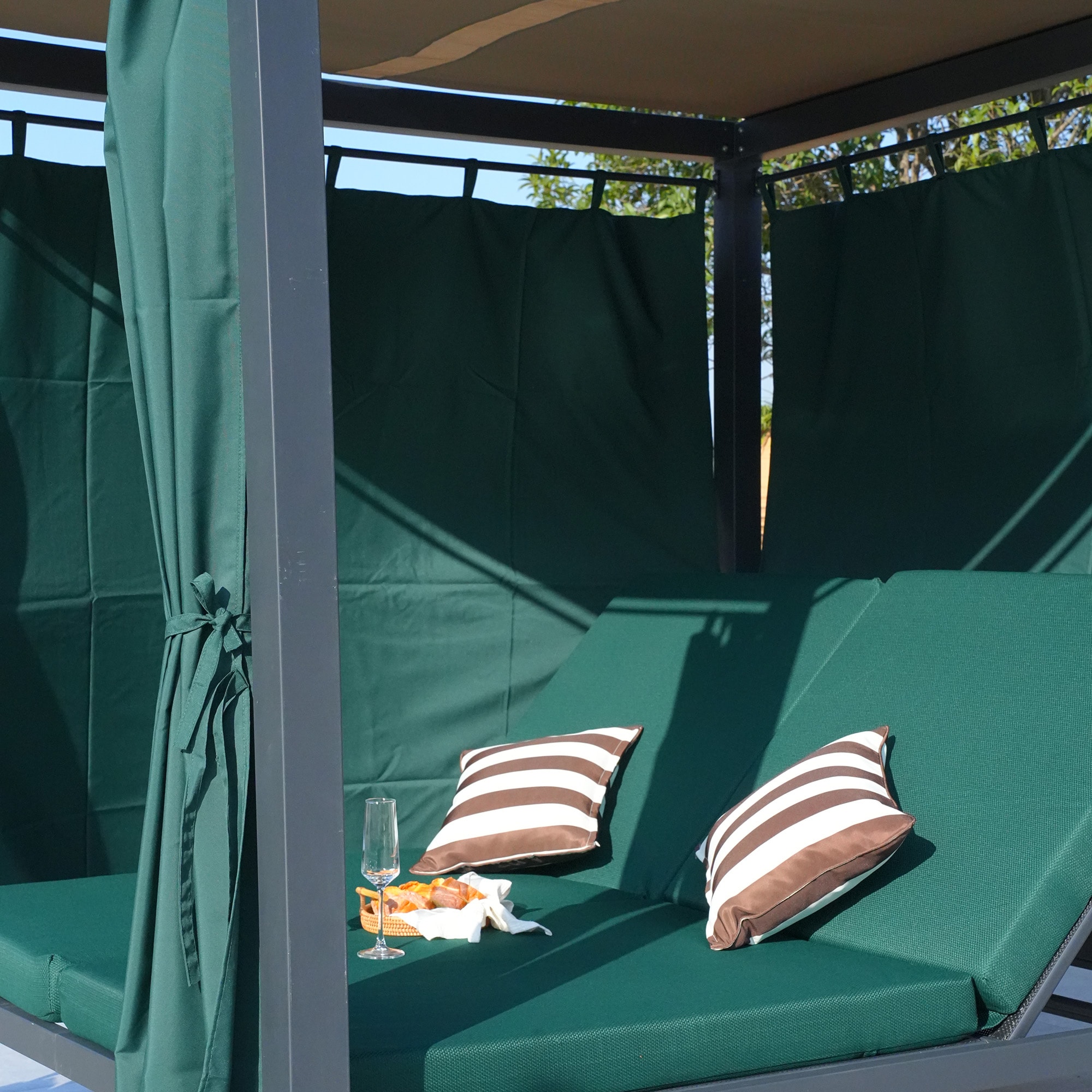 Direct Wicker DWL-1129B-GE Patio-Sofas-Daybeds - View #4