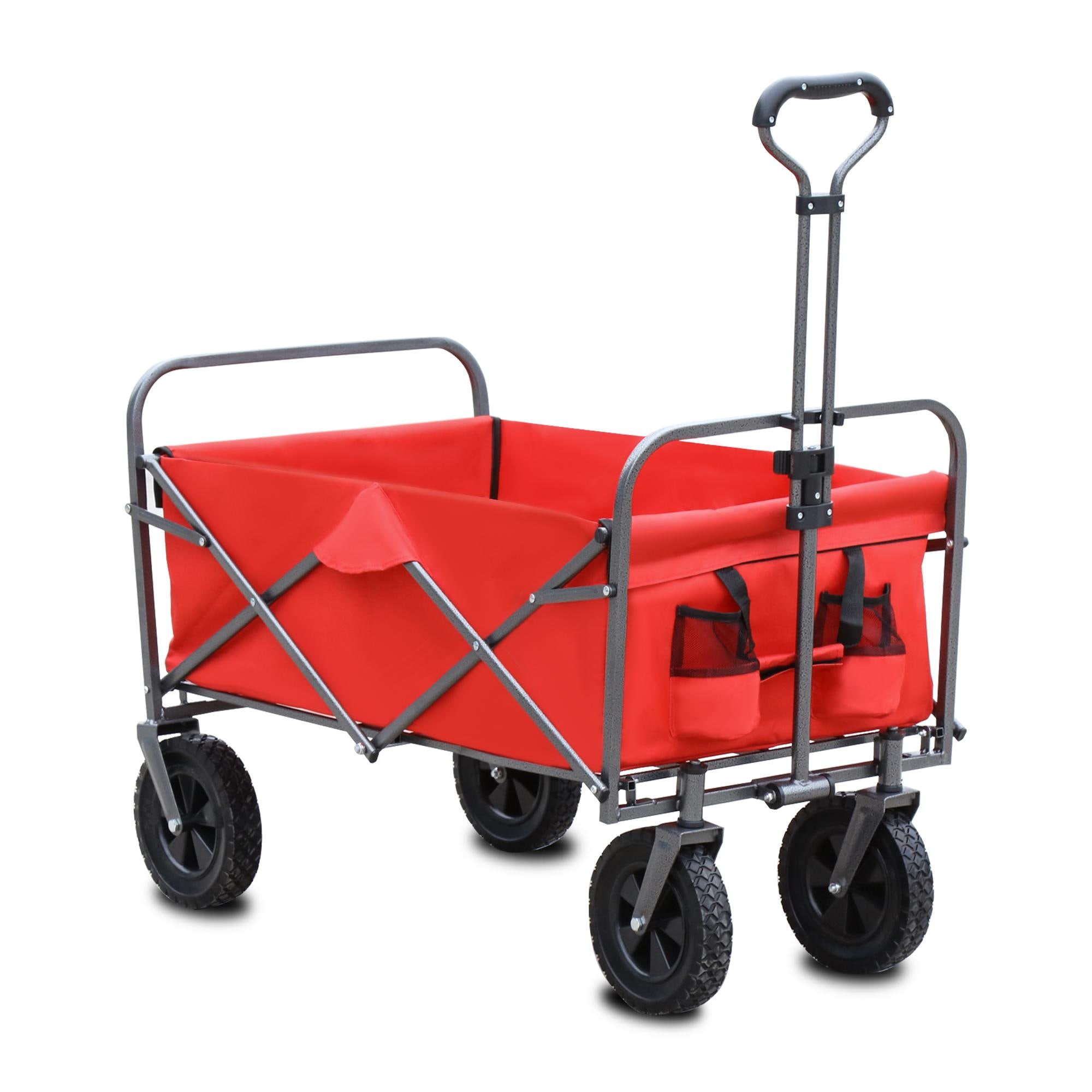 Bayfeve BF-8521-RN Multipurpose Cart 4-cu ft Steel Folding Yard Cart