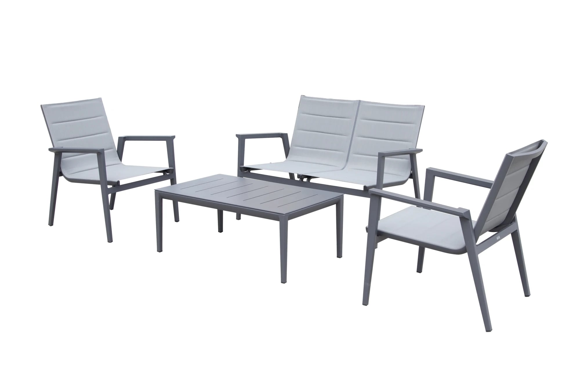 Modern Muse MM-5624-SDC MM-5624-sdc 4-Piece Patio Conversation Set with Gray