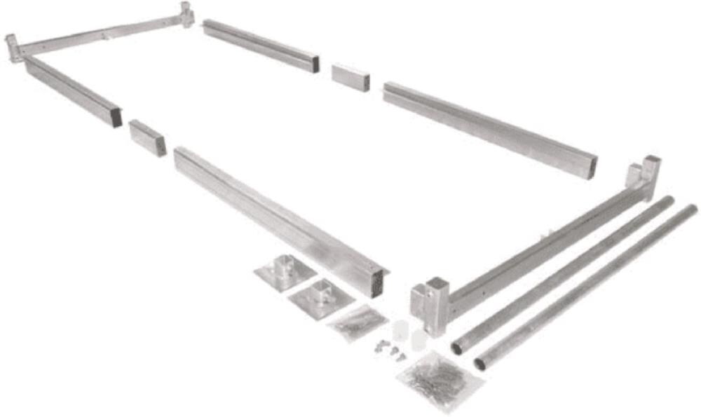 Dock Edge + DE85230F Gray Hybrid Dock Kit - Aluminum Frame, Metal Building Kit - Floating or Stationary - Ti Welded Frame, Galvanized Steel Posts
